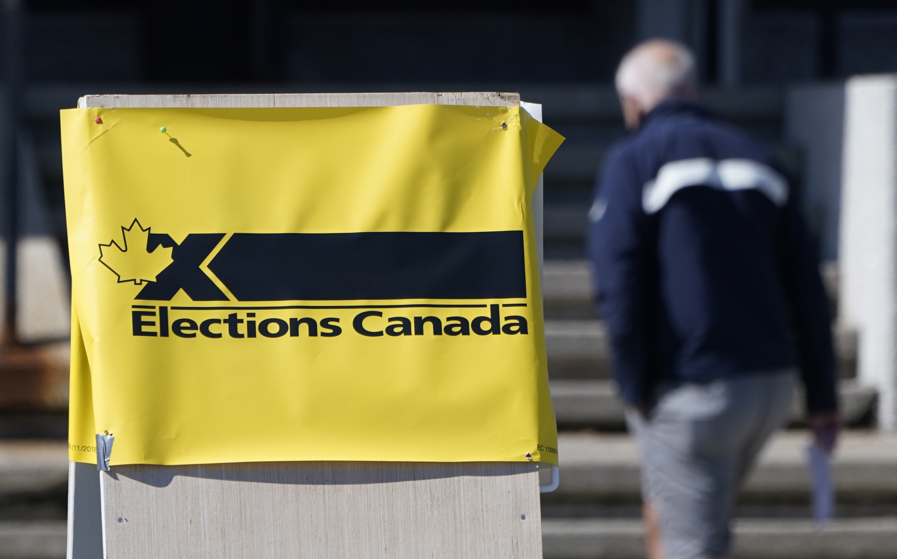 Ein Wahllokal in Ottawa, Kanada, wo am 20. September 2021 vorgezogene Neuwahlen stattfinden. 