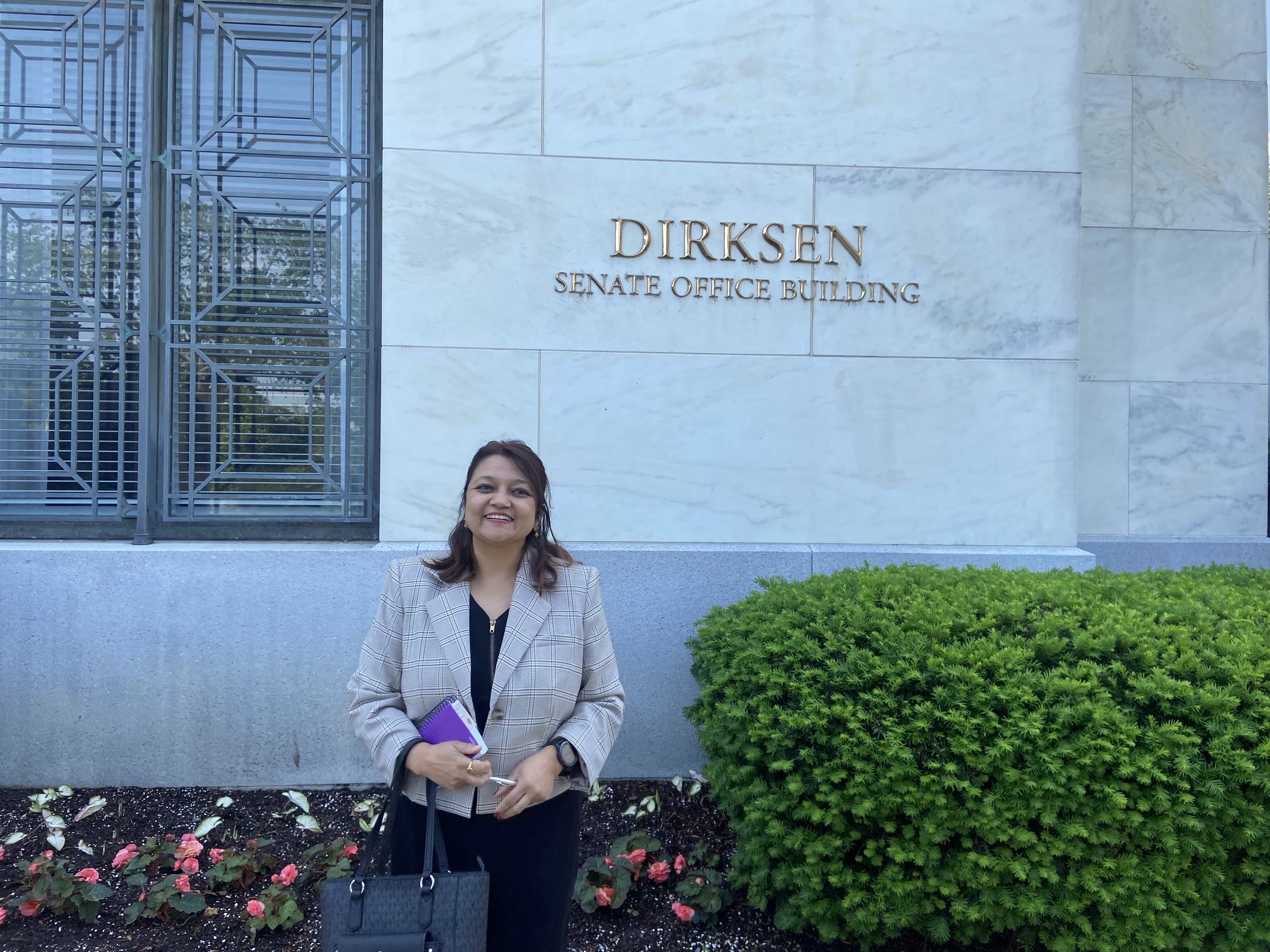 Dr. Medha Bisht at the US Study Tour visit.