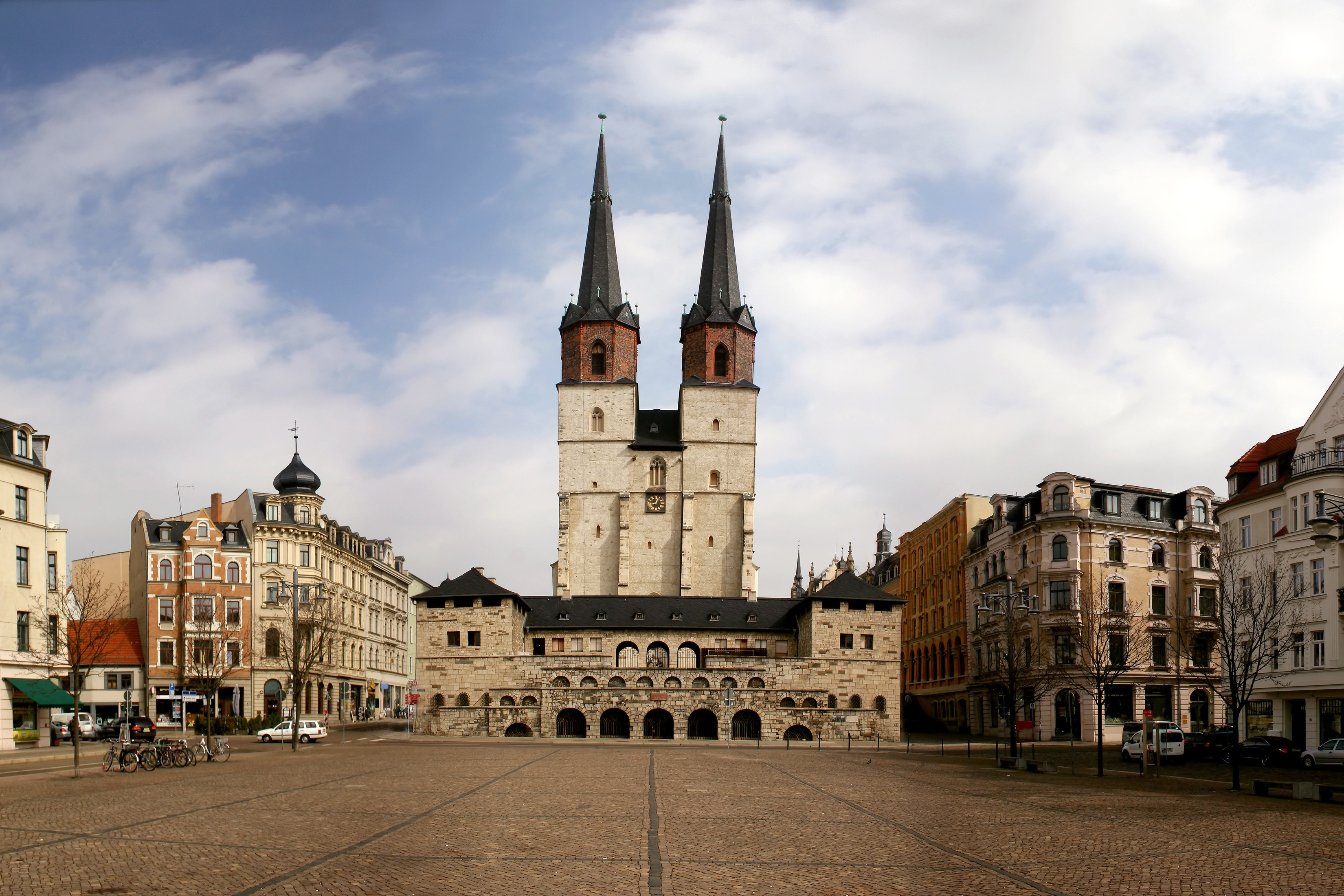 Halle (Saale) Hallmarkt Mit Marktkirche