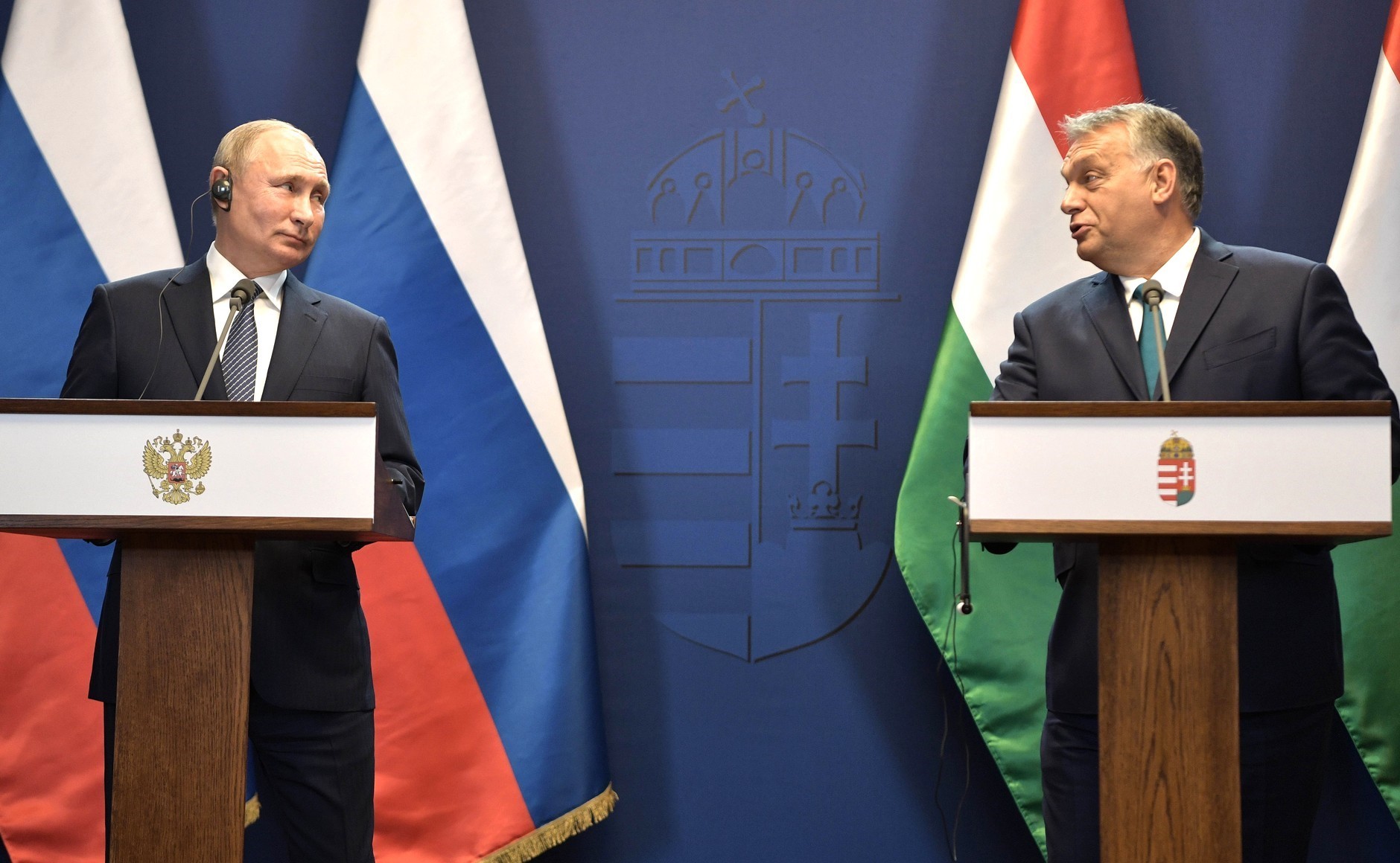 Putin und Orbán bei ihrem Treffen in Budapest