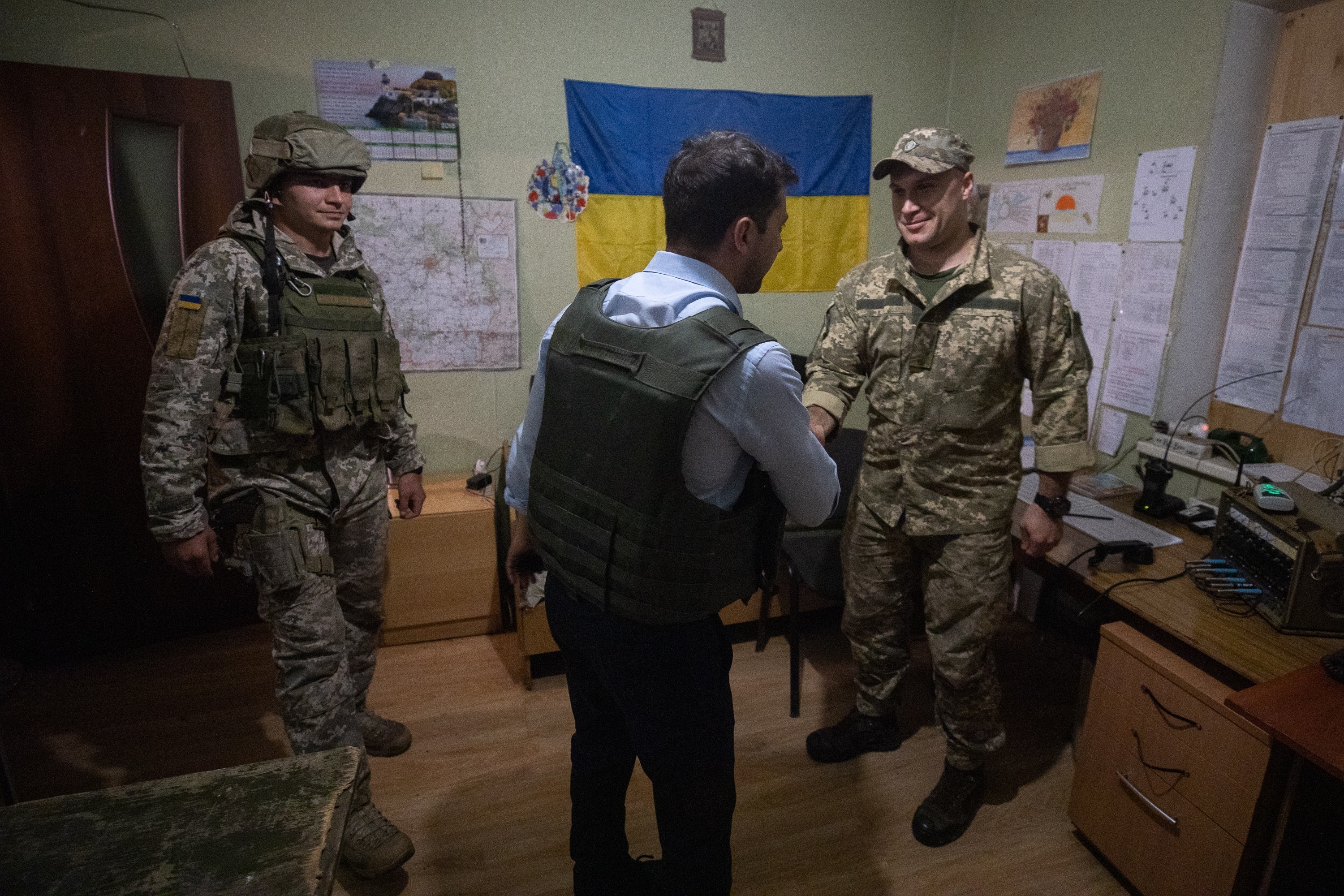 Der ukrainische Präsident Selensky in Luhansk 