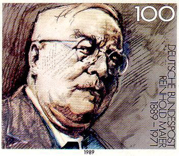 Maier auf einer Briefmarke der Deutschen Bundespost von 1989