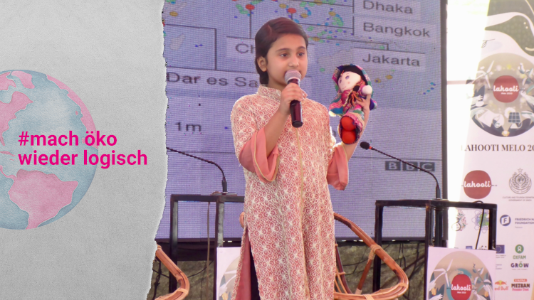 Kleine Umwelt-Unternehmerin