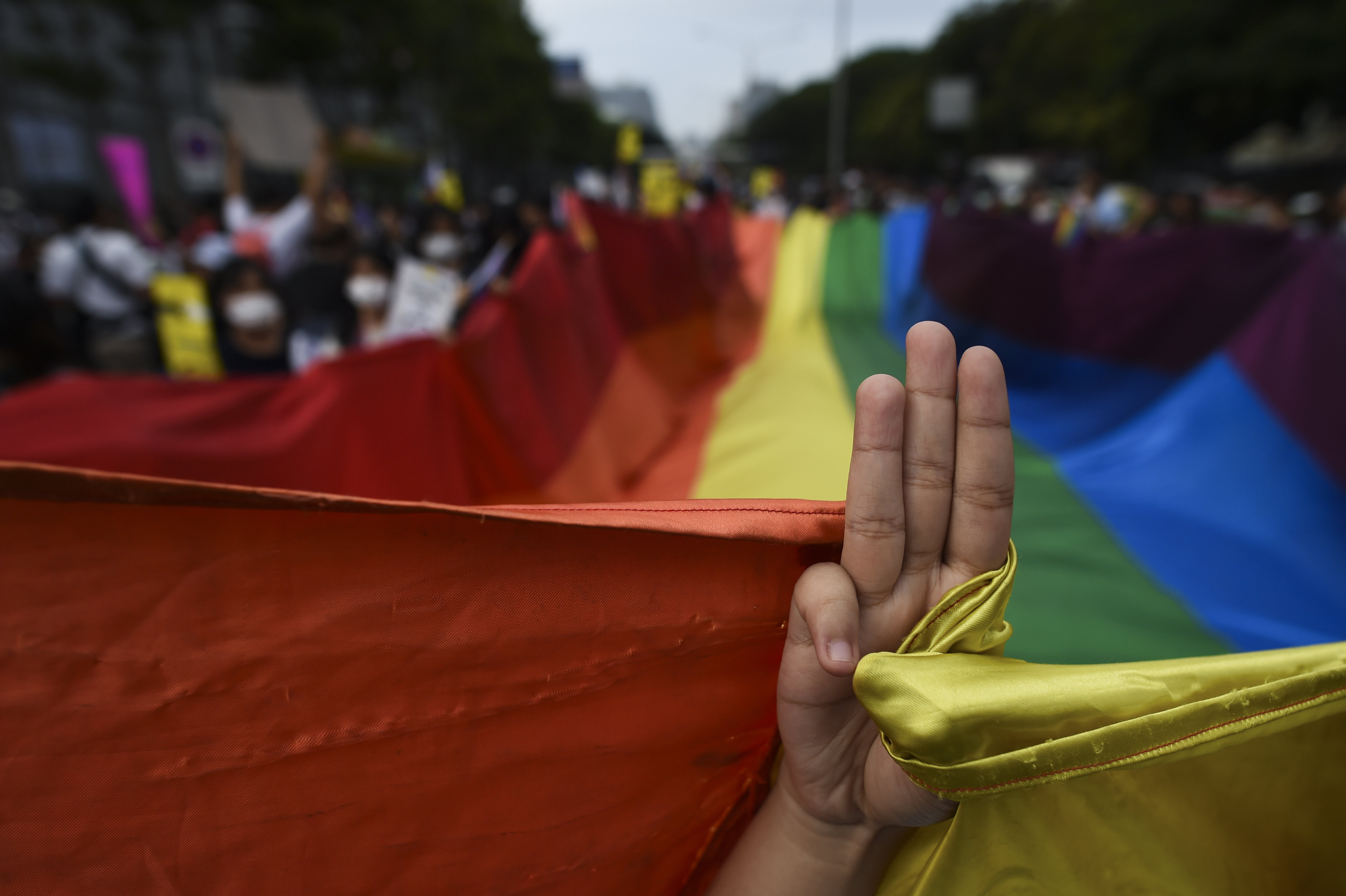 LGBTQ Thailand Demonstranten