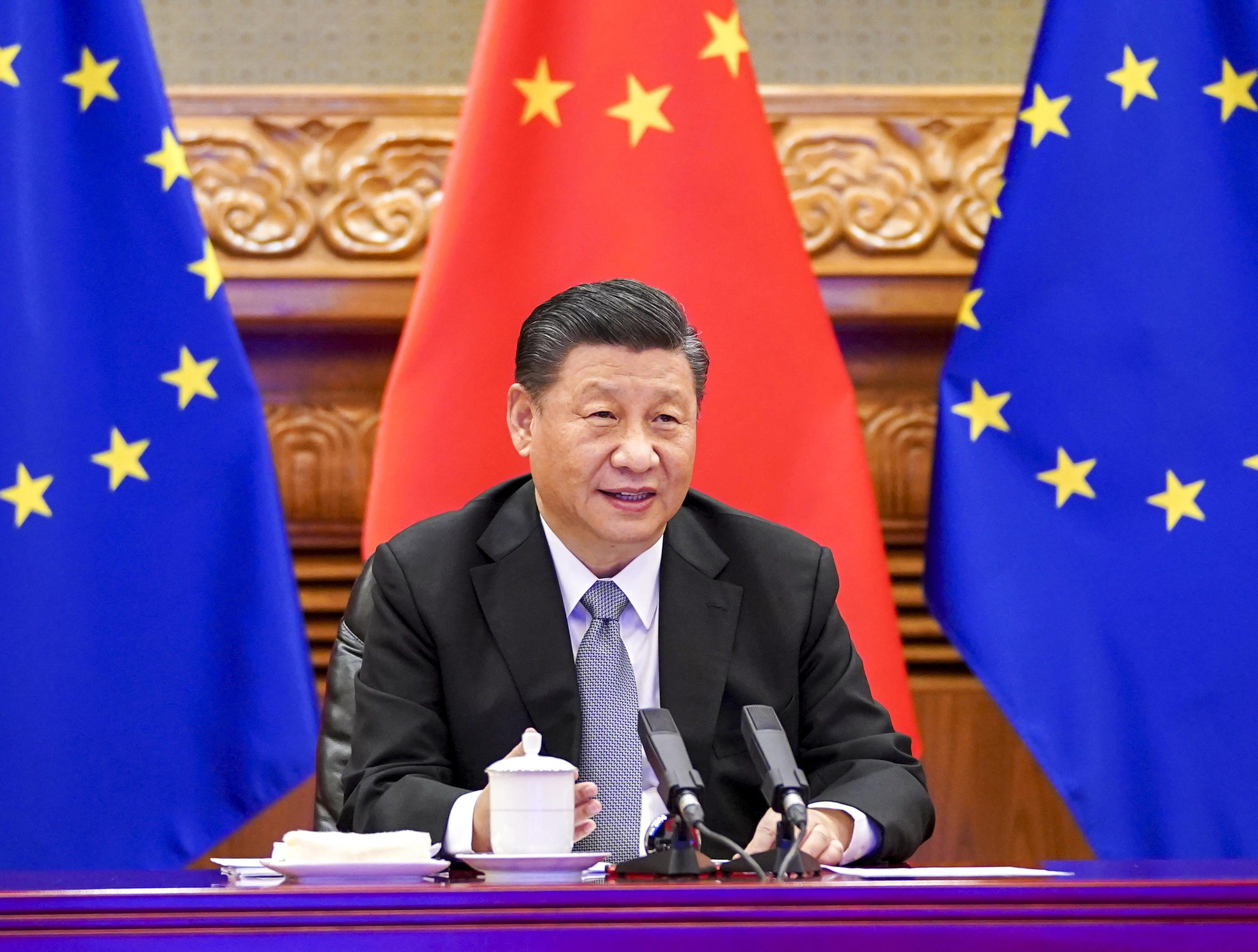 Xi Jinping Treffen mit EU-Spitzen