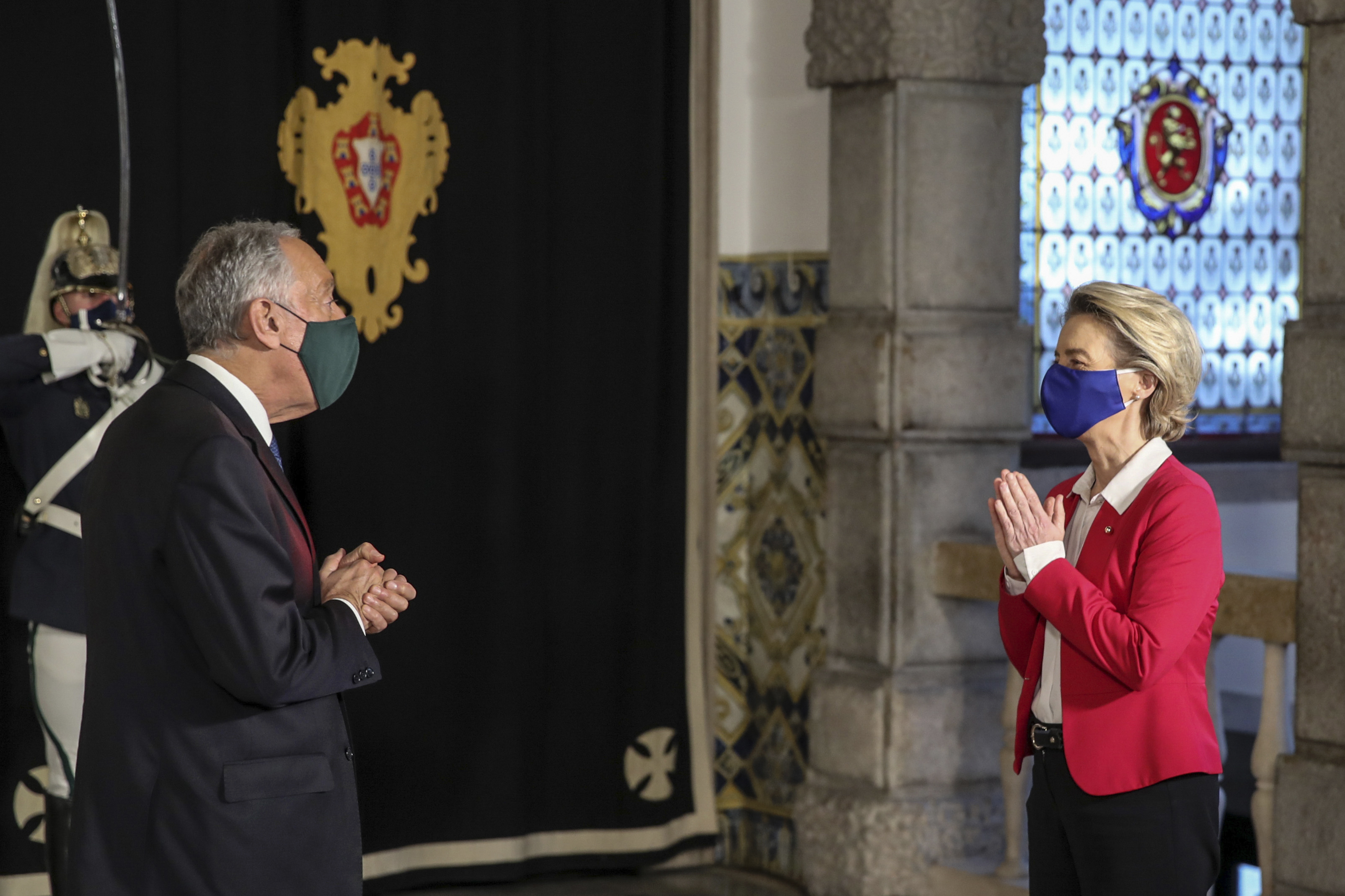 Marcelo Rebelo und Ursula von der Leyen