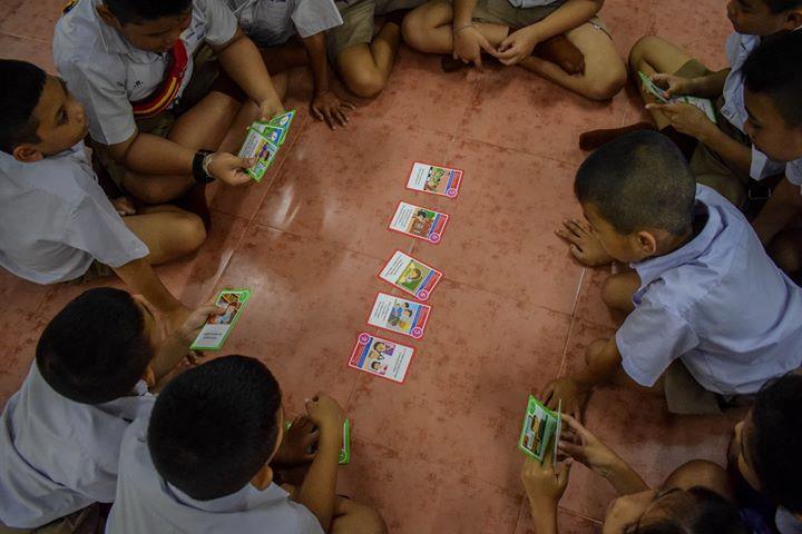 Rights Card game with Primary School Student