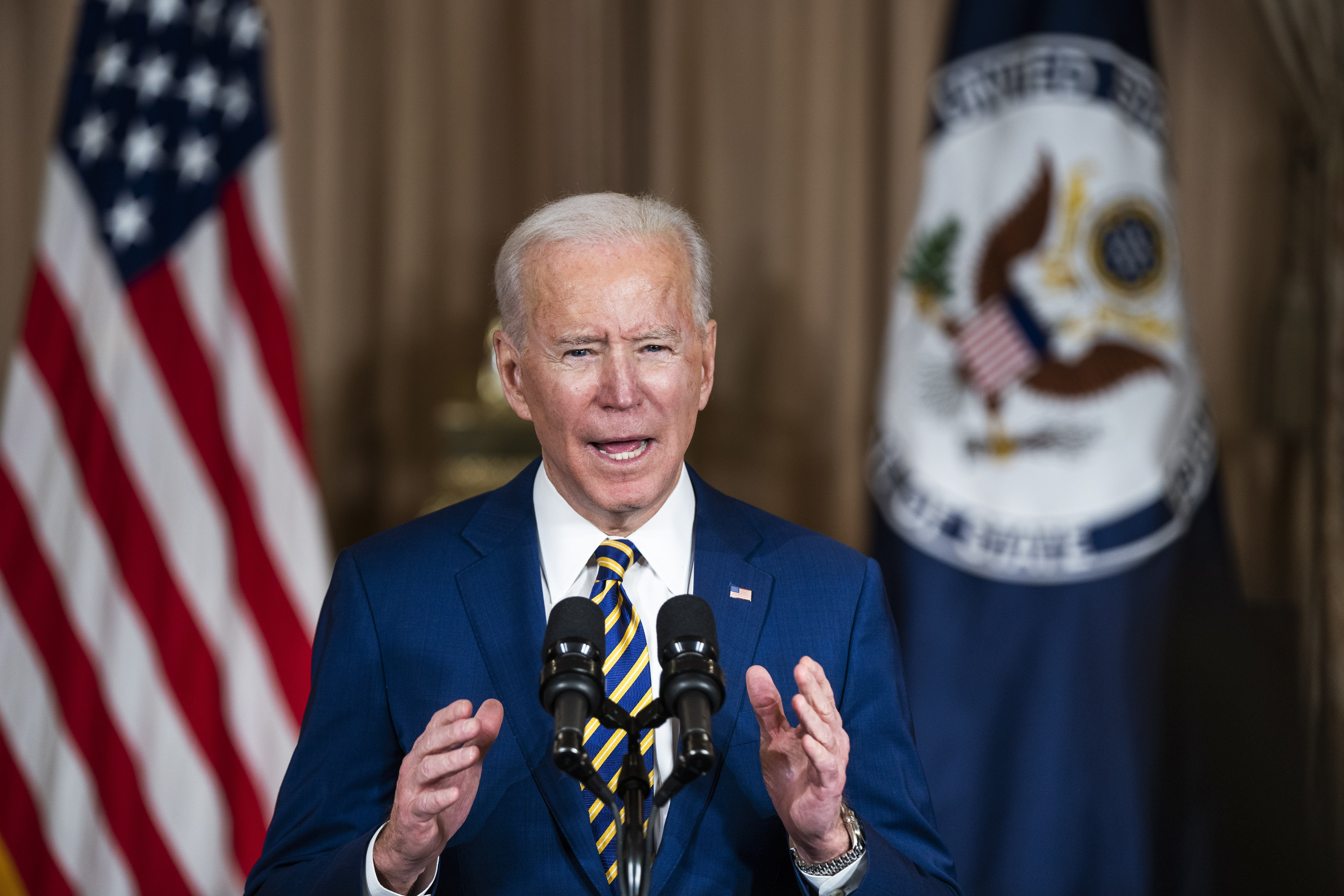 Joe Biden während seiner Rede zur US-Außenpolitik