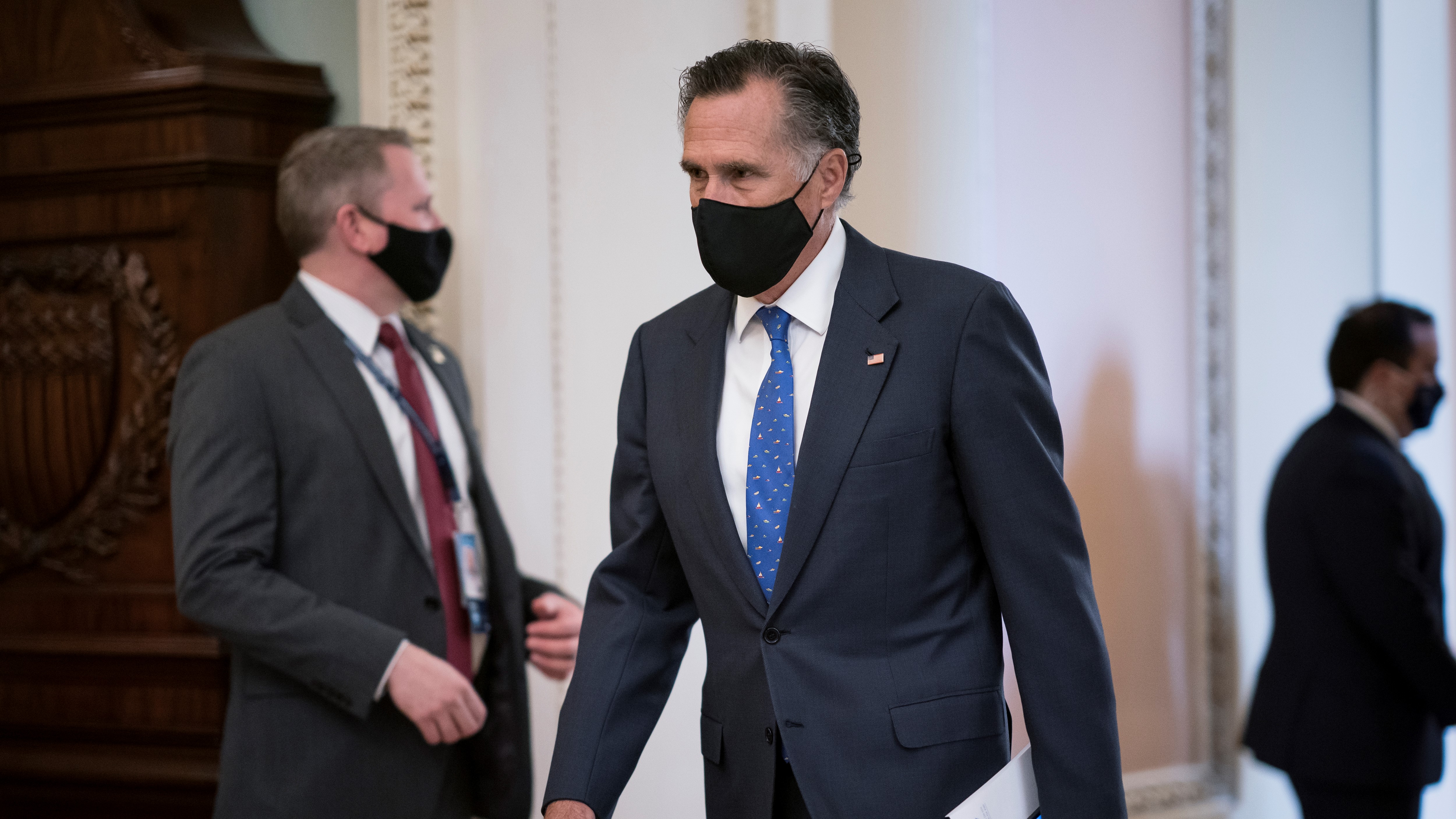 Mitt Romney auf dem Weg zur Eröffnung des zweiten Impeachment-Verfahrens gegen Donald Trump