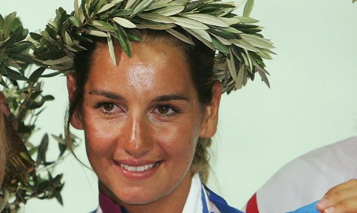 Sophia Bekatorou at the Athens 2004 Olympic Games