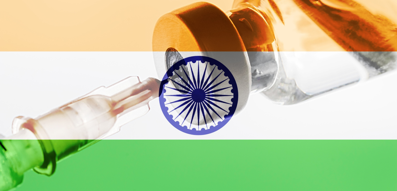 Indian Flag and Vaccine