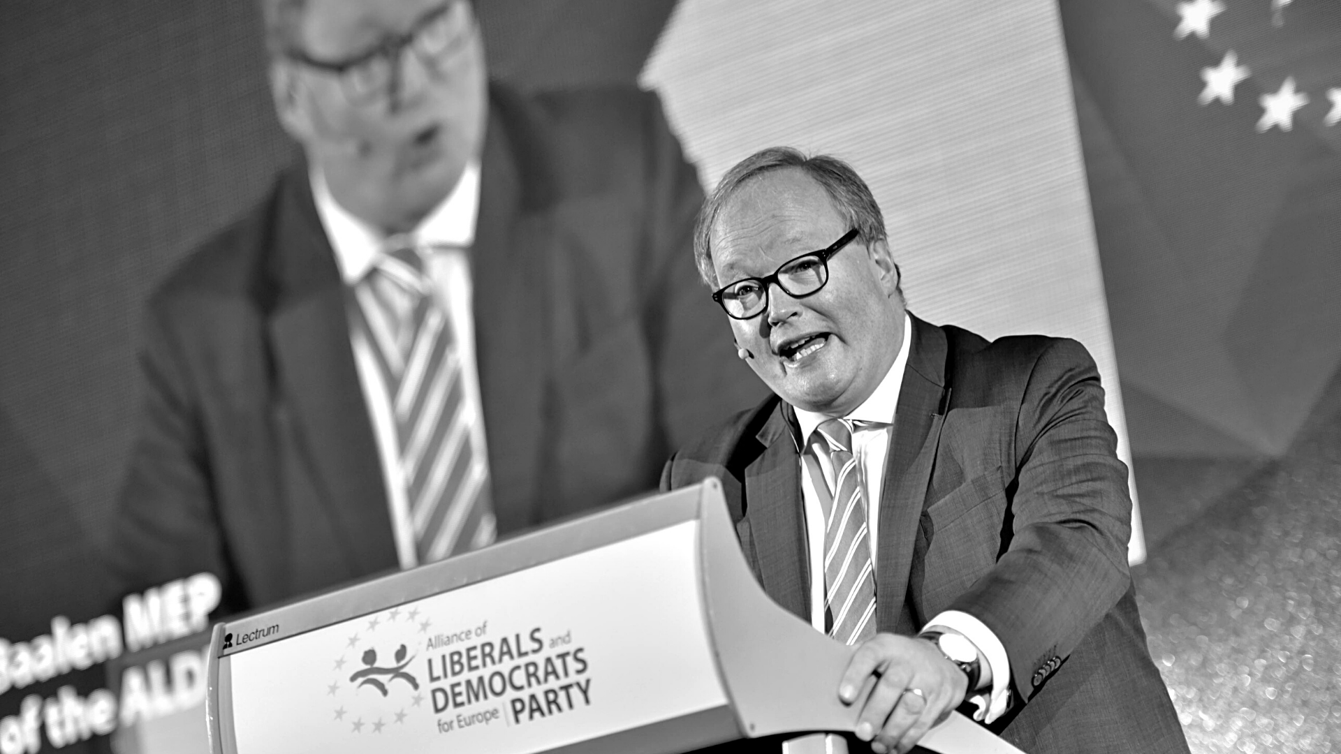 Hans van Baalen auf einem Parteikongress der ALDE-Partei
