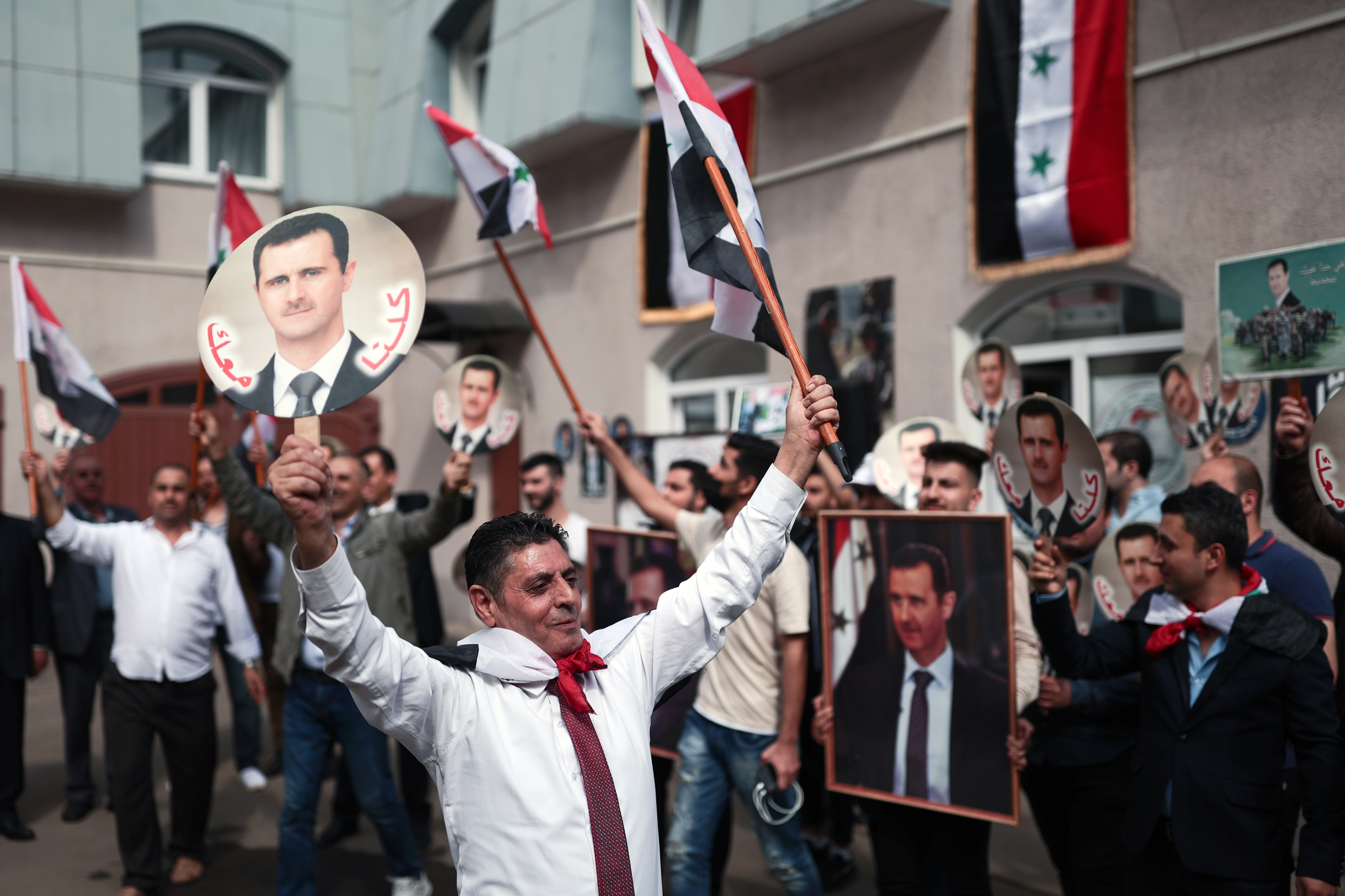 Unterstützer von Diktator Al-Assad