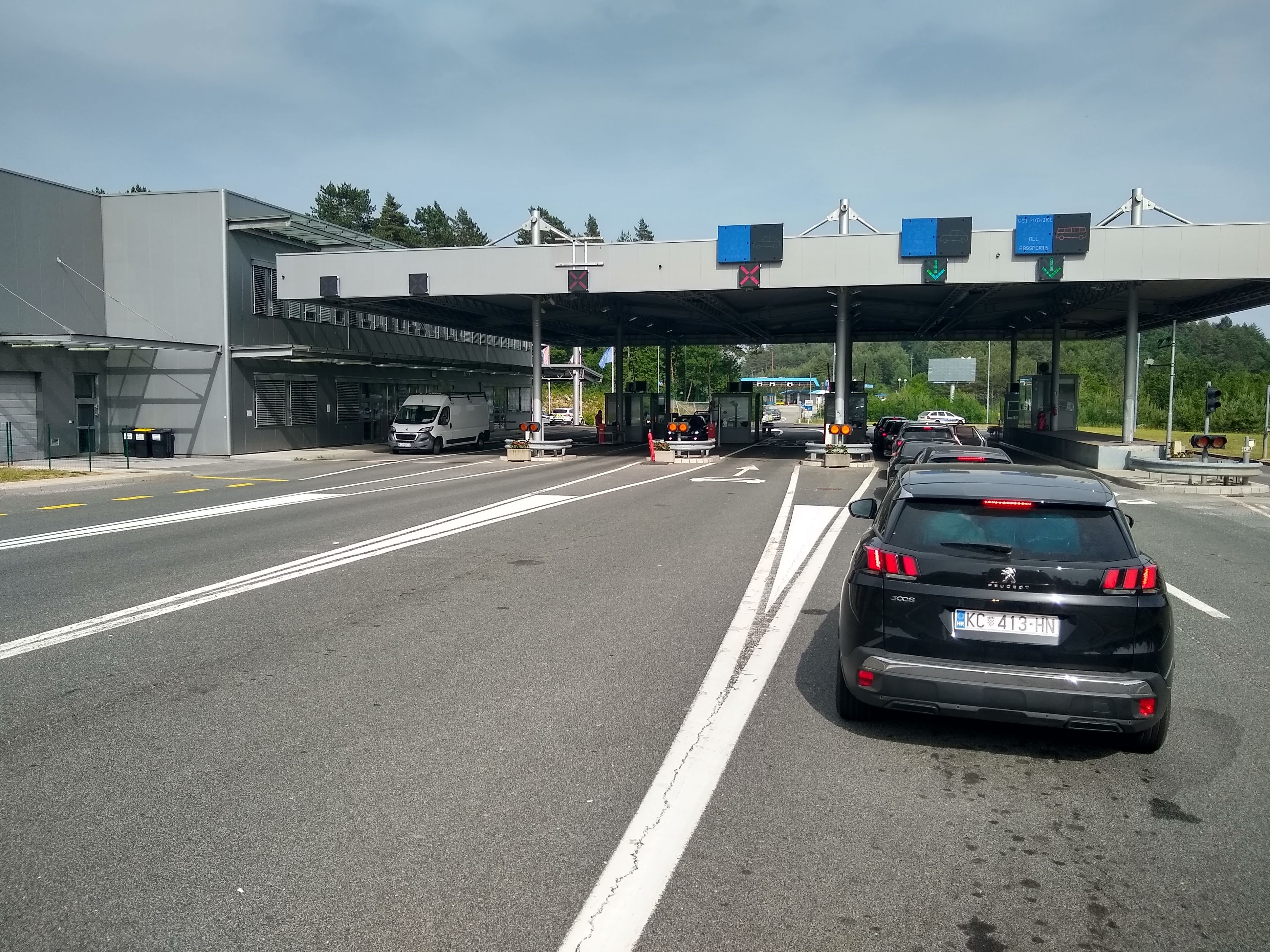 Grenzübergang von Slowenien nach Kroatien