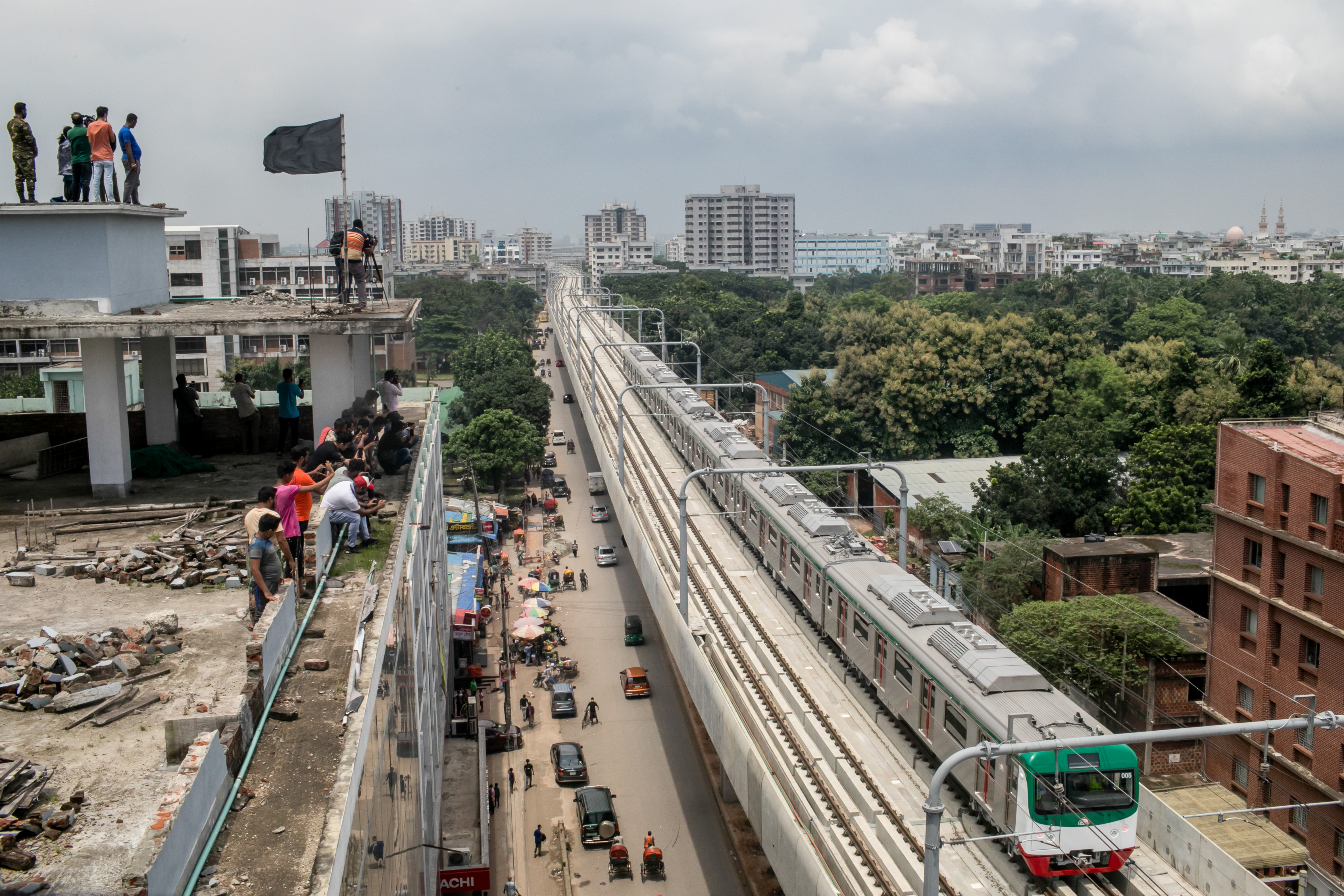 In Dhaka, Bangladesh the test run of the country's first metro rail train has begun. The metro will become operational in 2022.