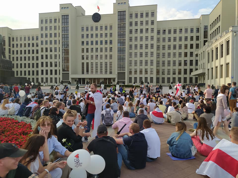 Demonstration in Belarus im August 2020