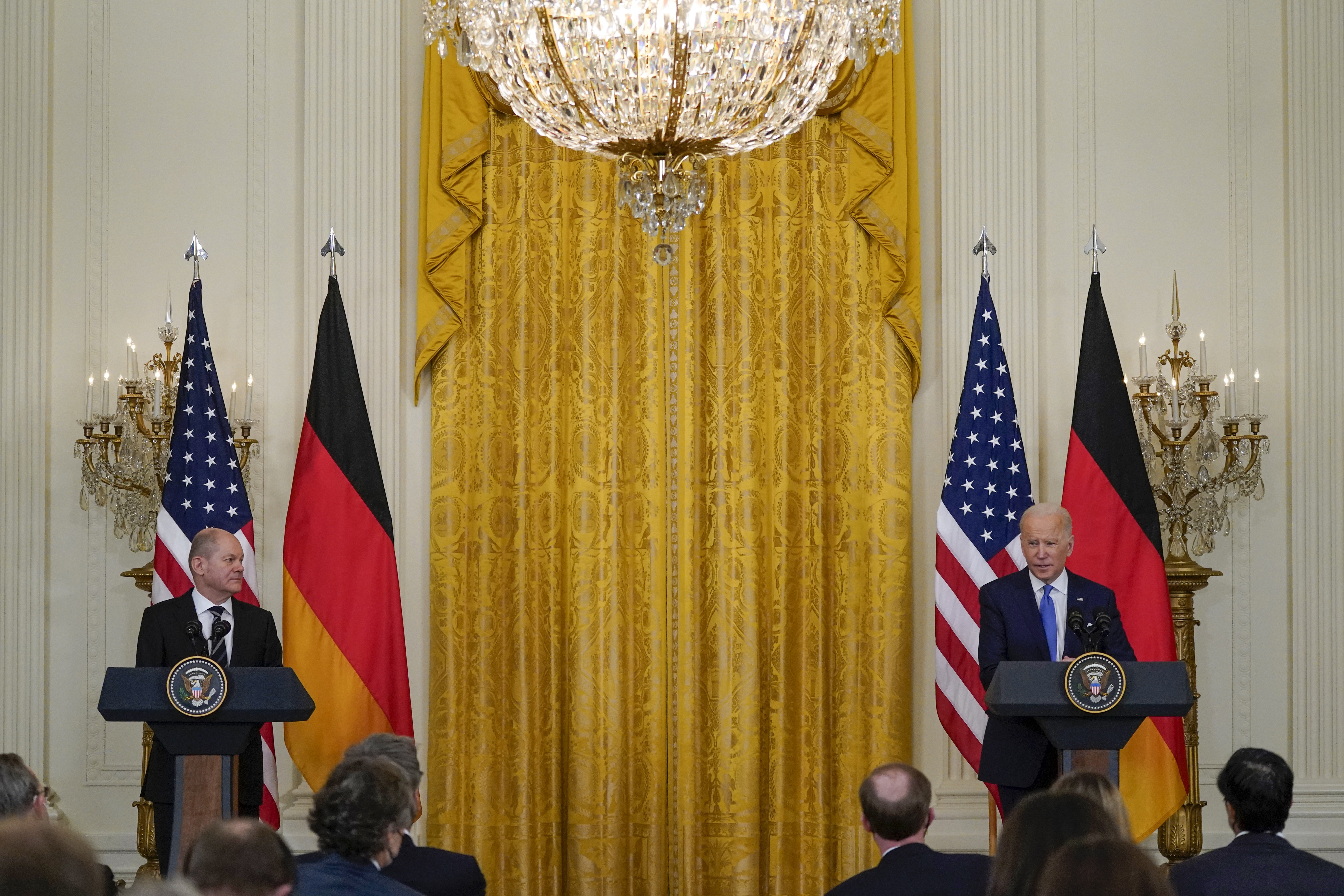 Der deutsche Bundeskanzler Olaf Scholz zu Besuch bei dem amerikanischen Präsidenten Joe Biden in Washington 