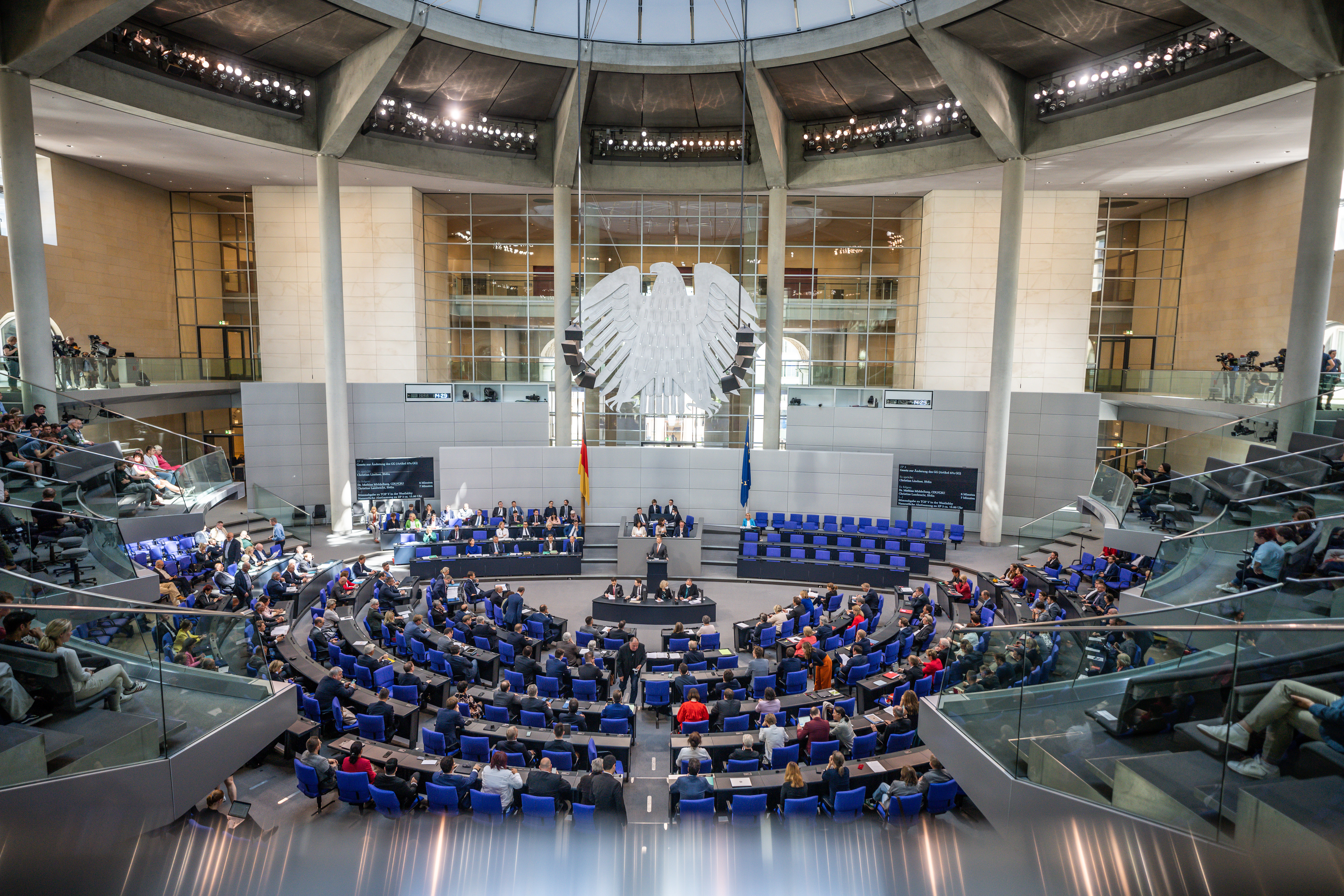Der Plenarsaal im Bundestag