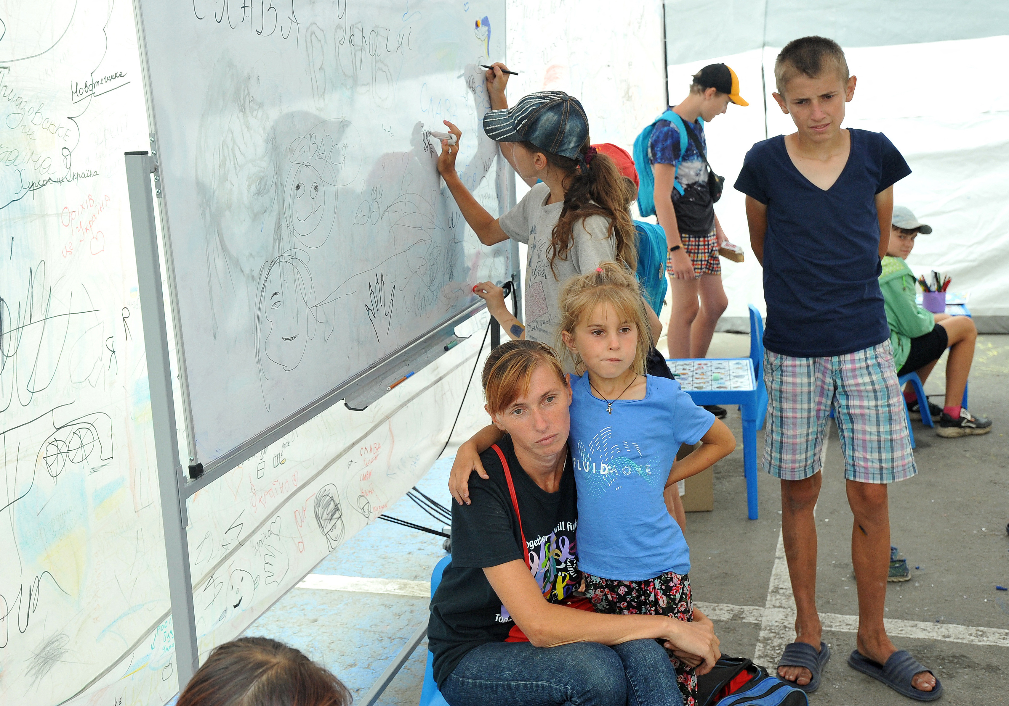 Ukrainische Schulkinder