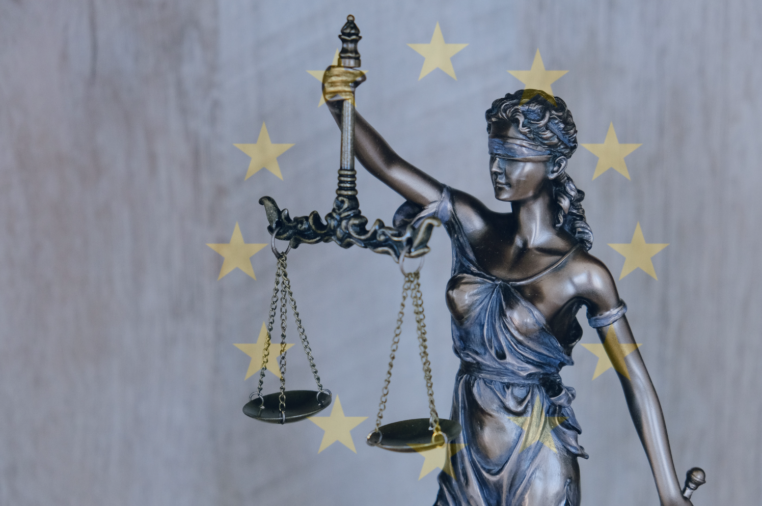 Justice and EU flag