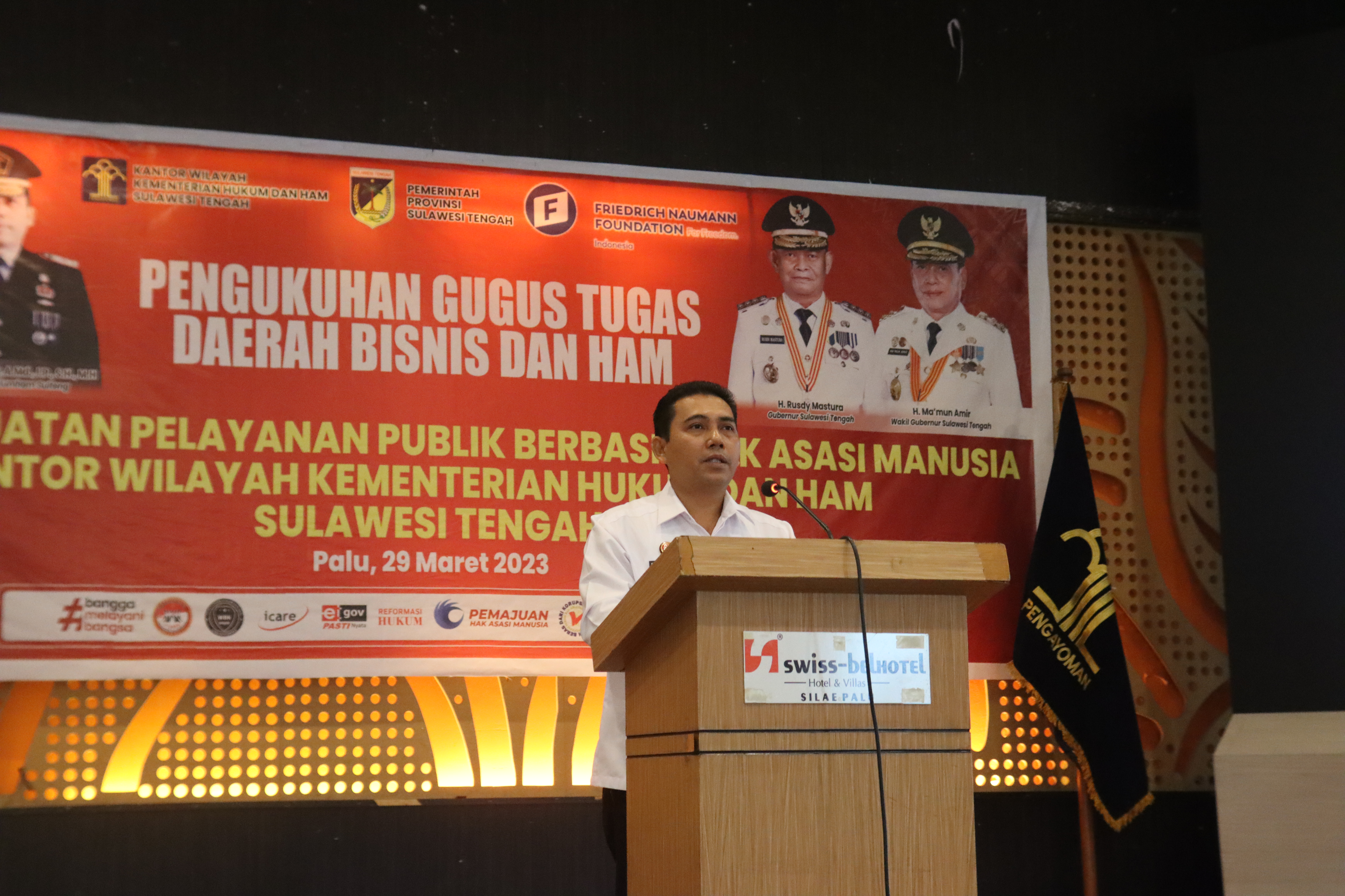 engukuhan Gugus Tugas Daerah Bisnis dan HAM Sekaligus Penguatan P2HAM di Kanwil Kemenkumham Sulawesi Tengah