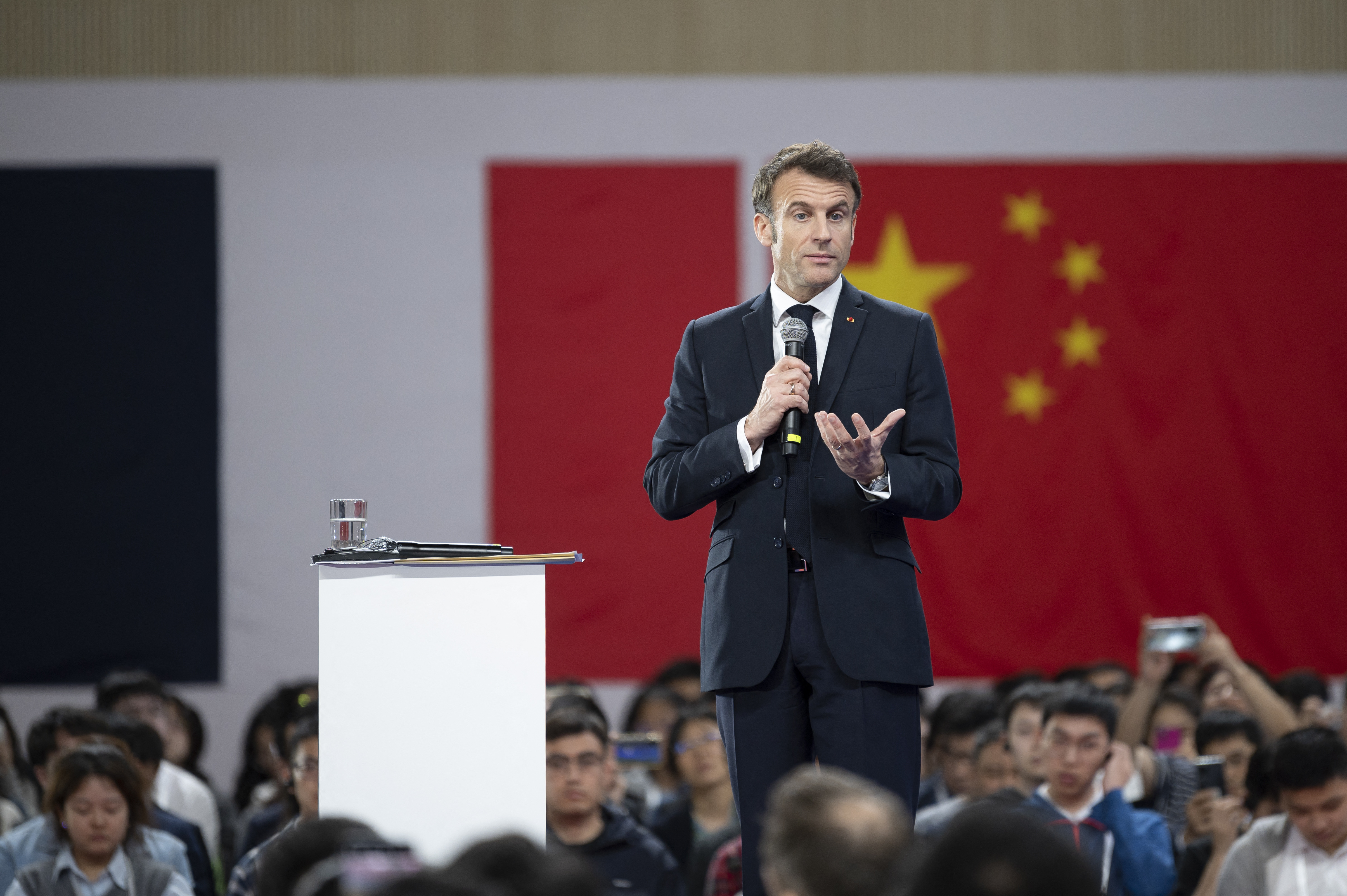 French President Emmanuel Macron in China