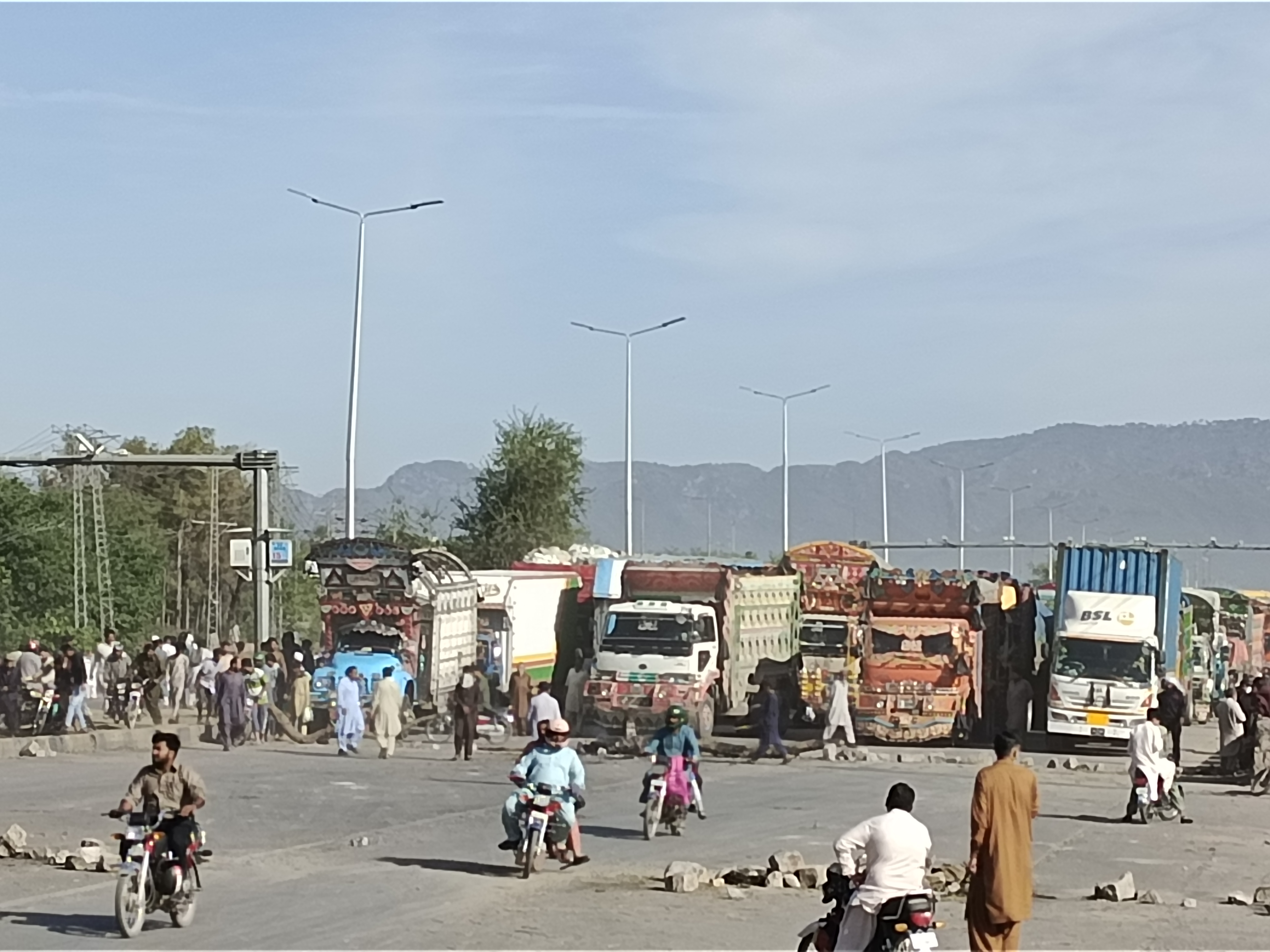 Straßensperungen in Islamabad.