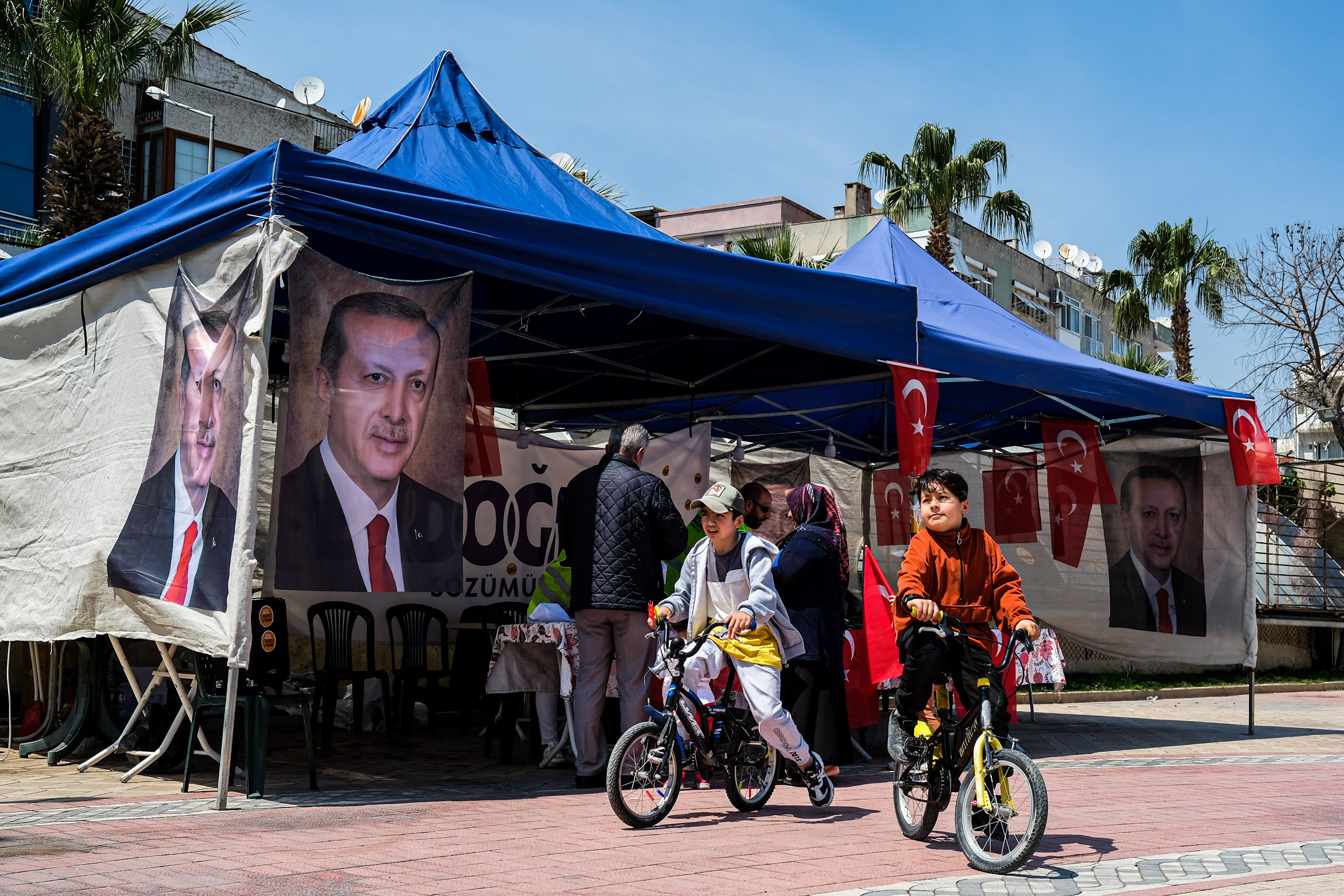 Wahlkampfzelt für Recep Tayyip Erdogan