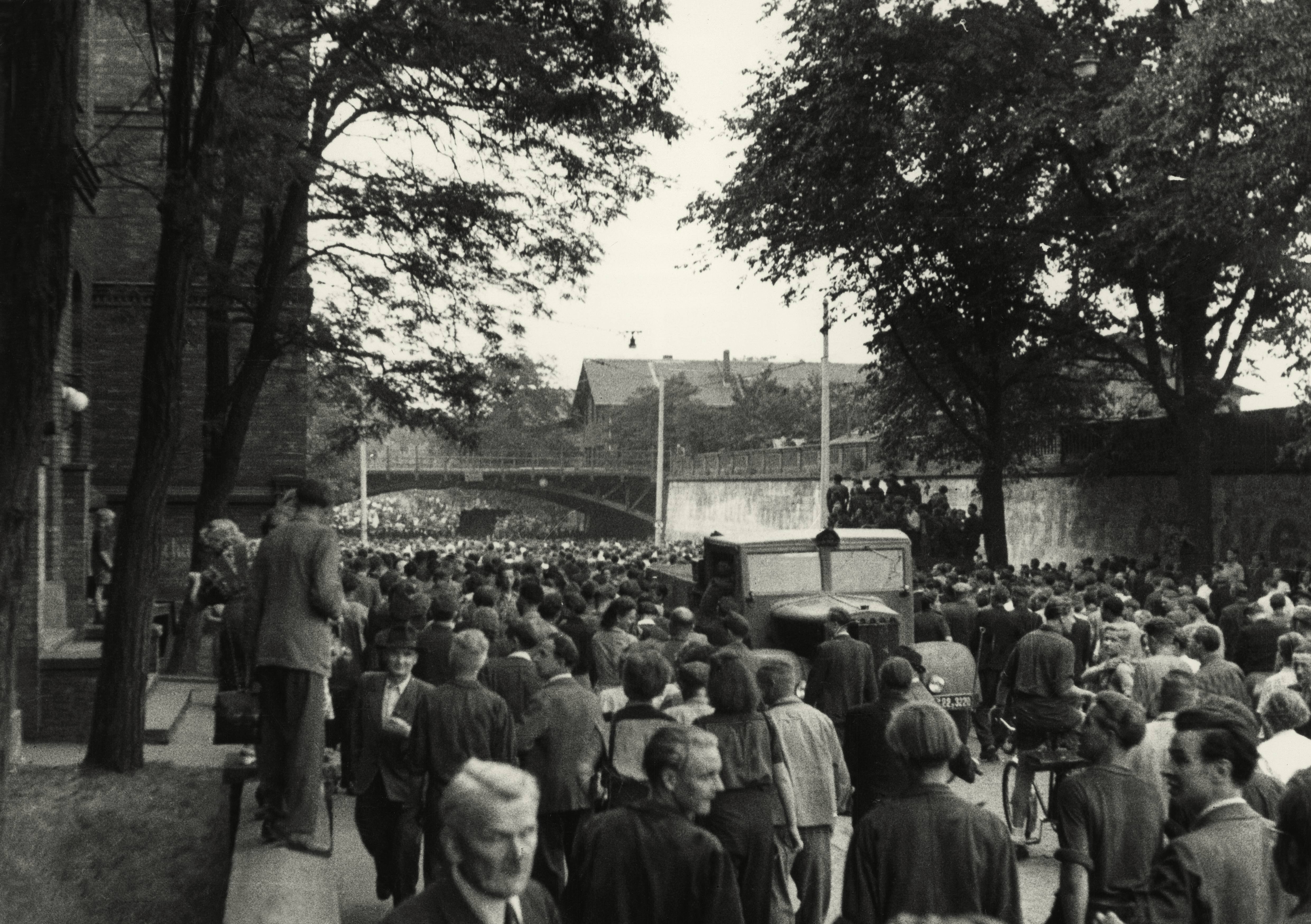 Volksaufstand in der DDR am 17. Juni 1953. Demonstration in Magdeburg