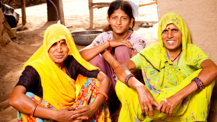 Women in rural India in Rajasthan