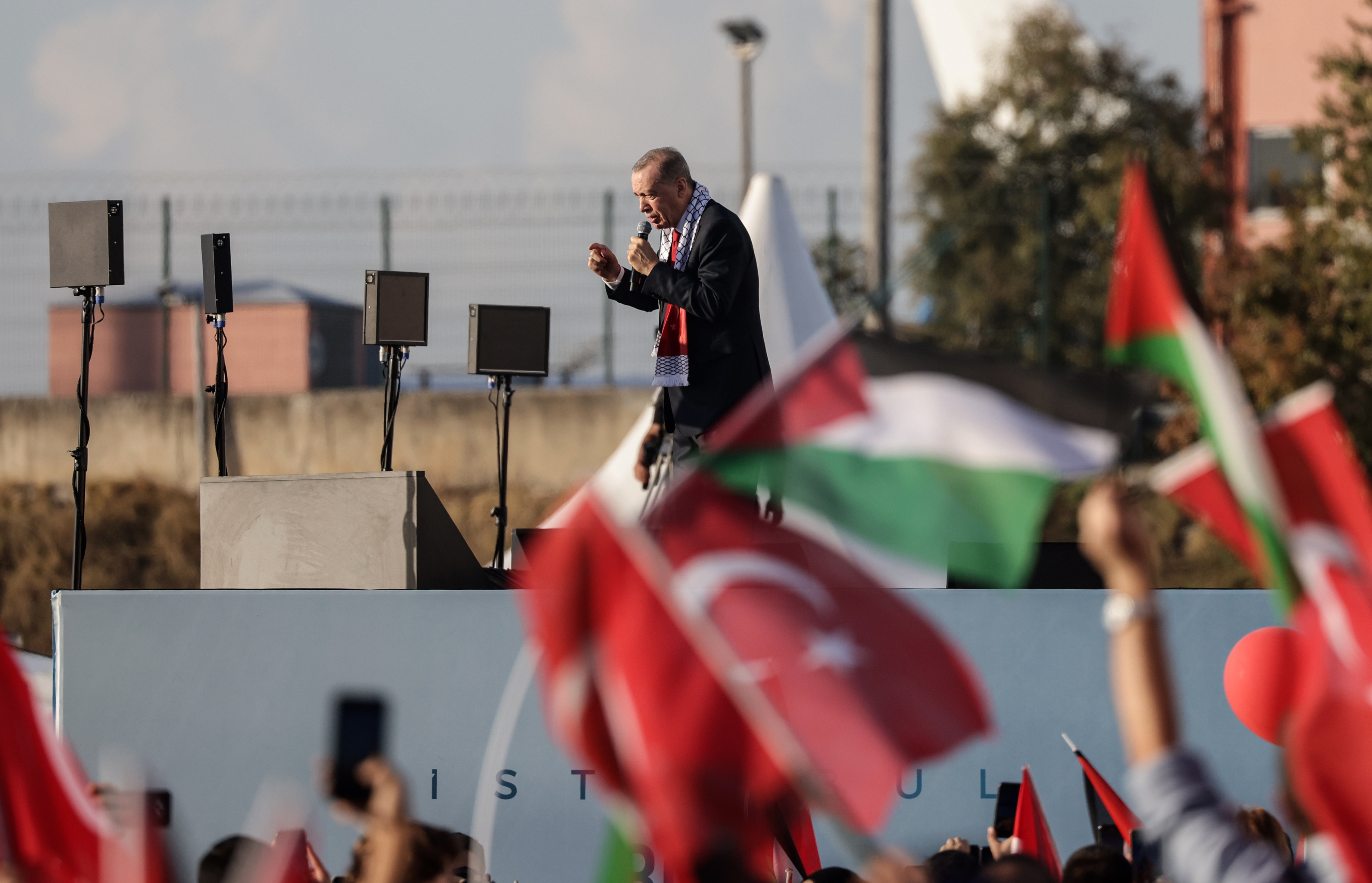 Erdogan spricht zu Pro-Palästina Demo