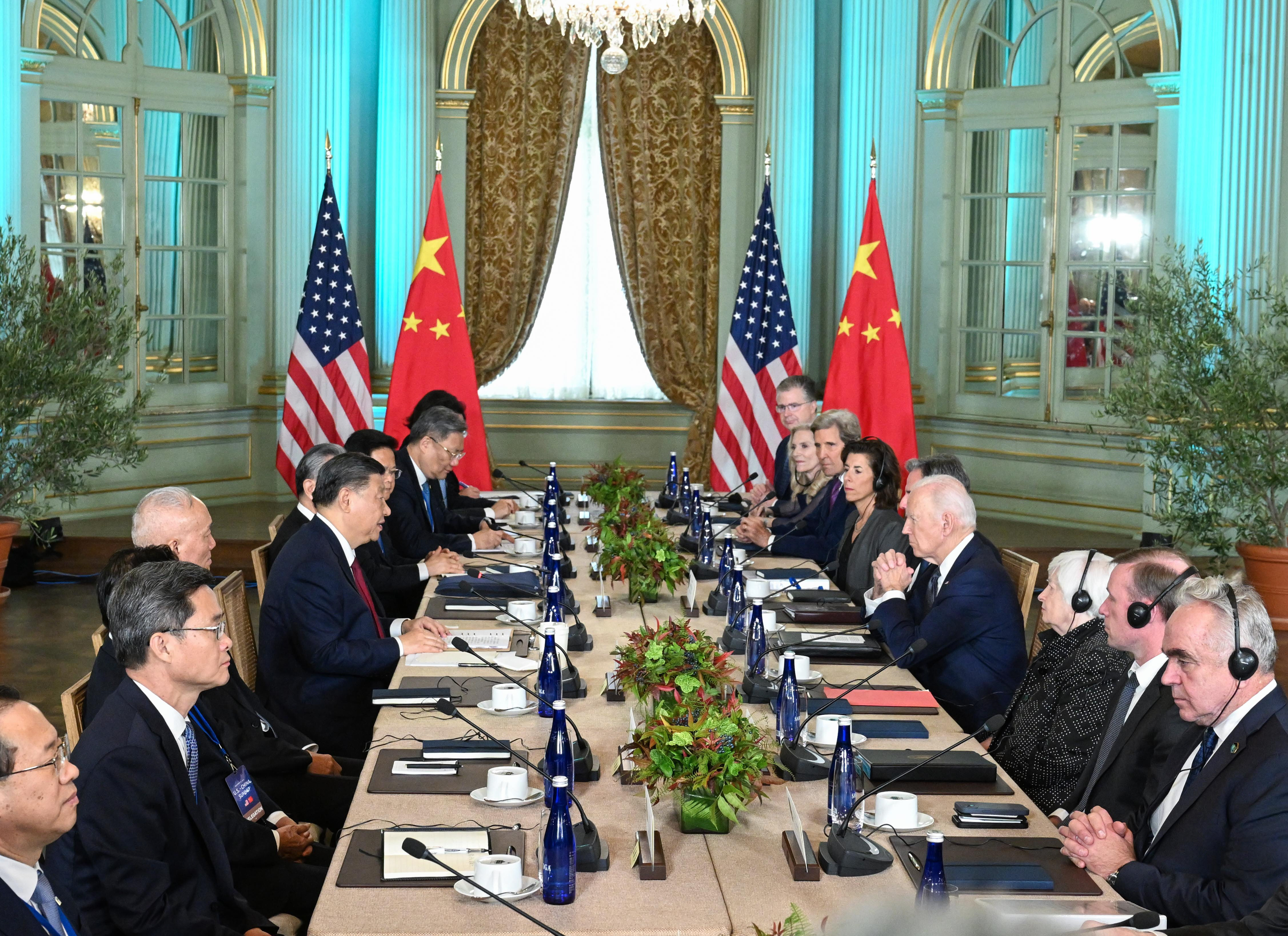 Chinese President Xi meets US President Biden