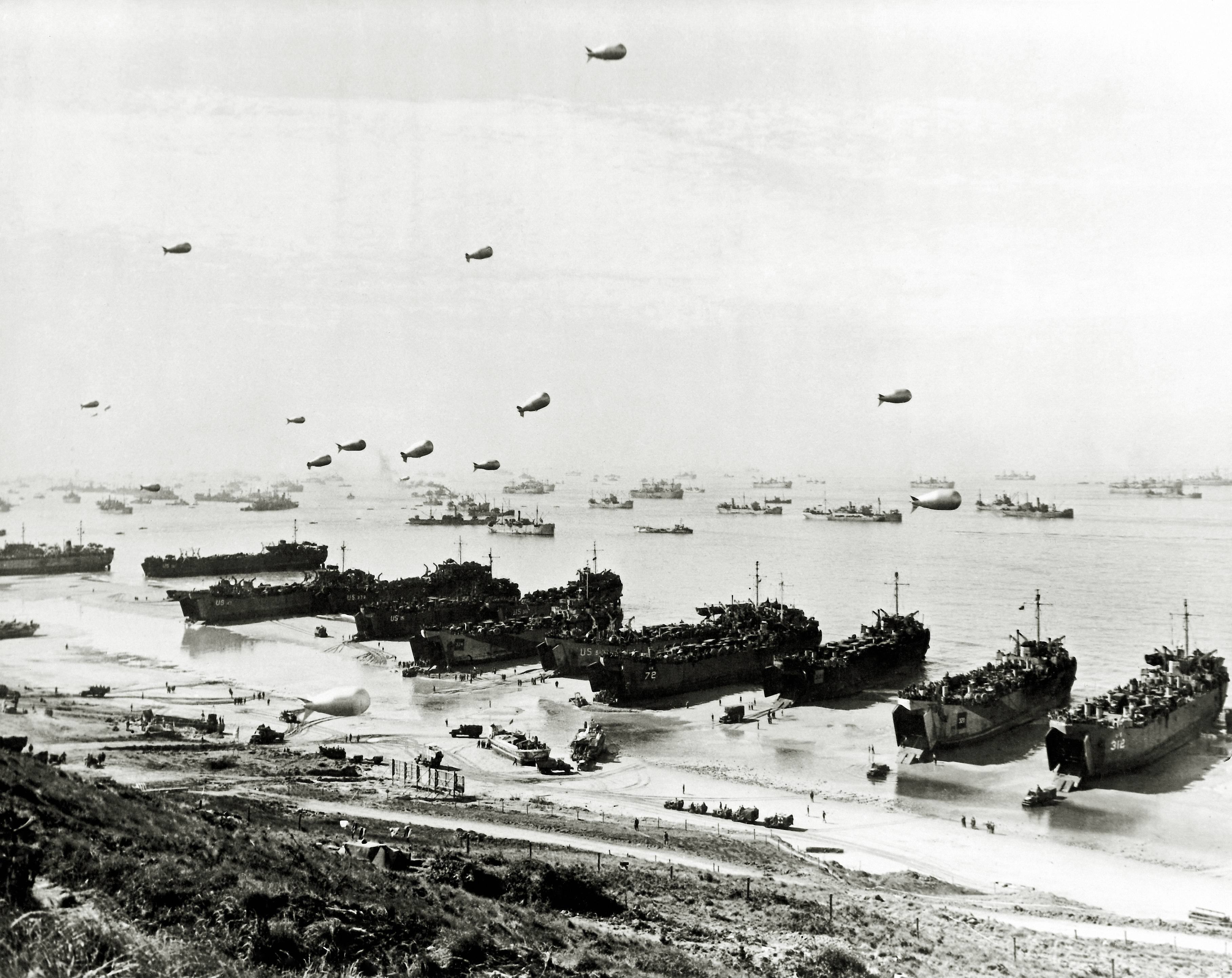 Ankunft der Schiffe am D-Day