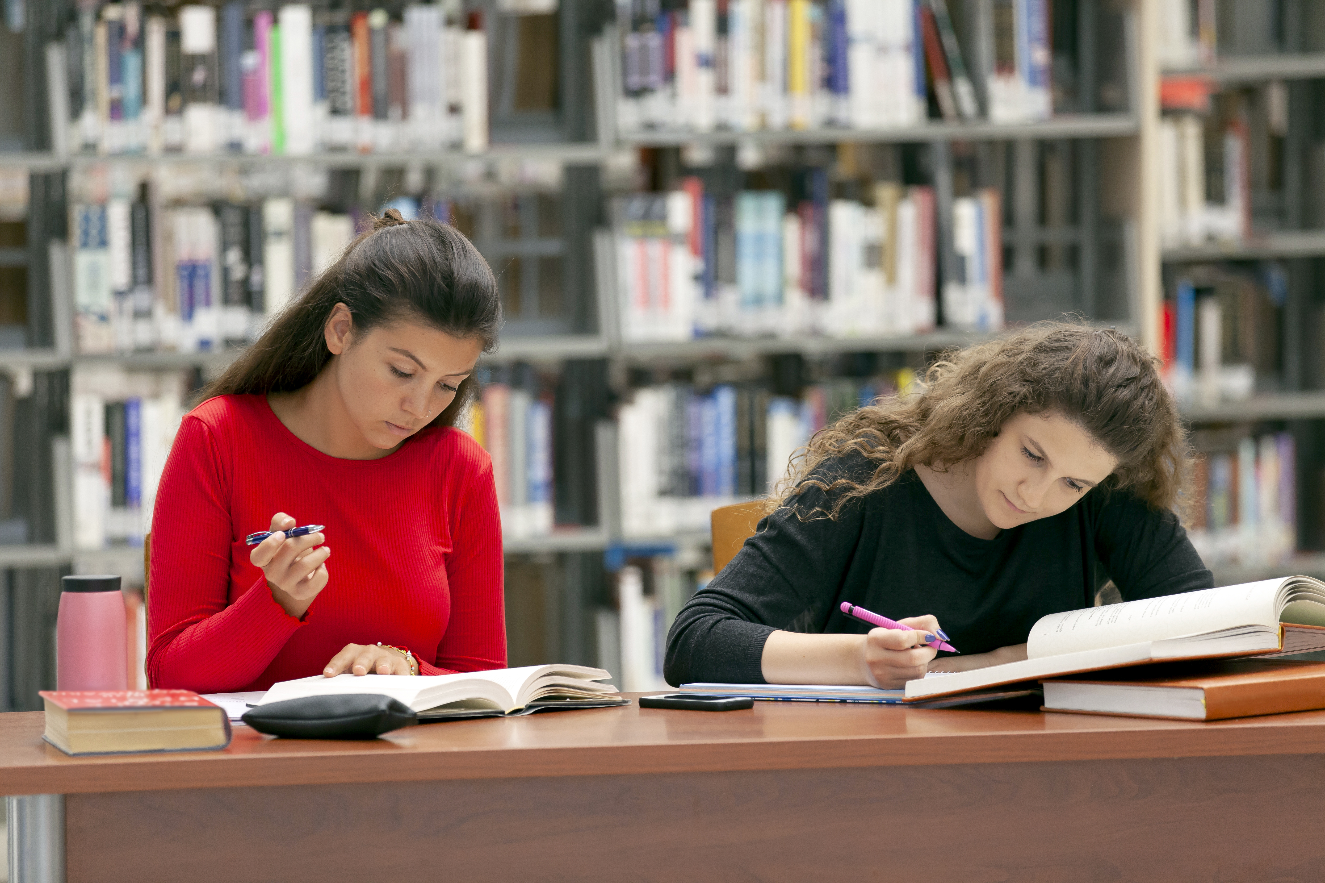 Schülerinnen beim lernen
