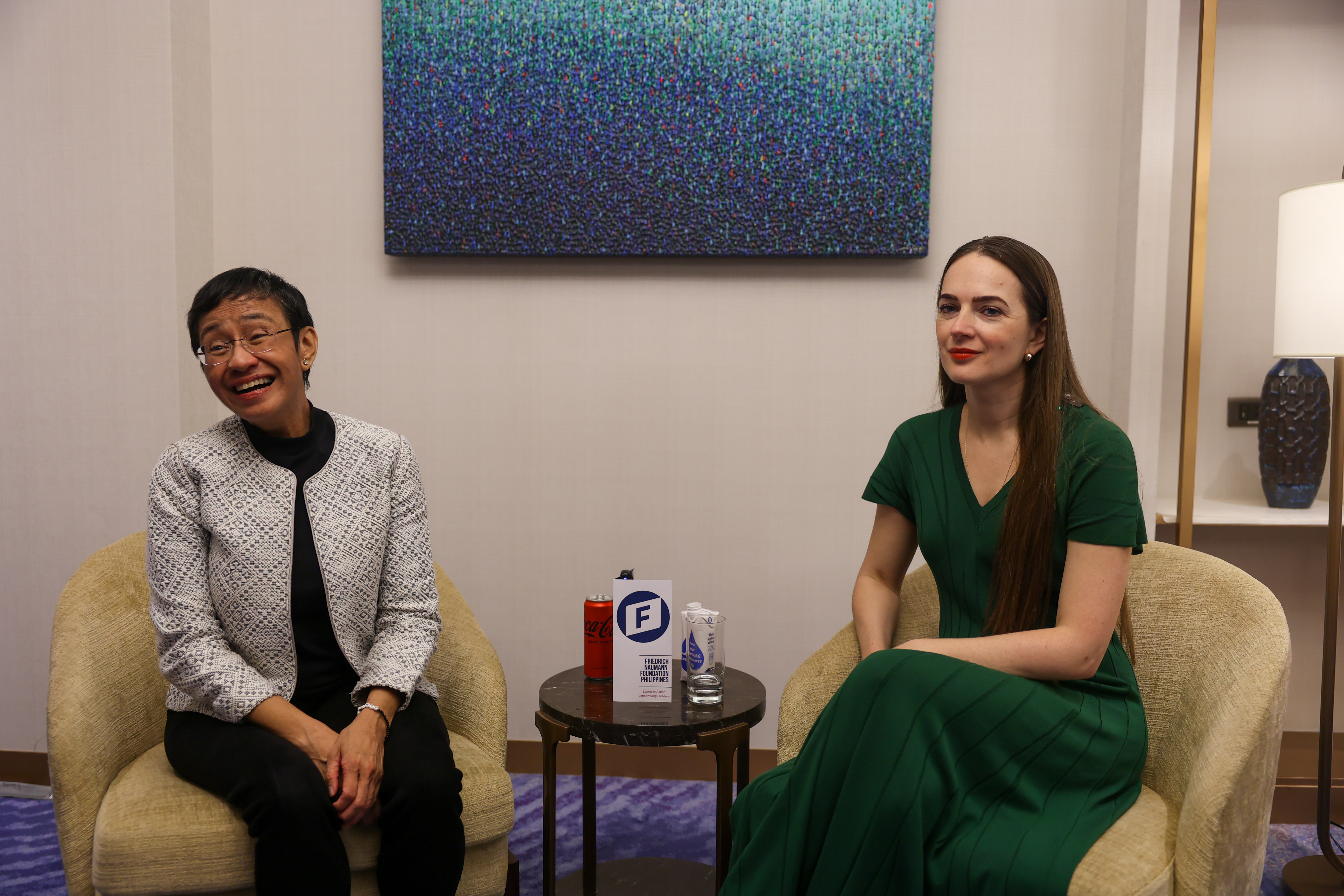 Maria Ressa and Oleksandra Matviichuk in FNF interview