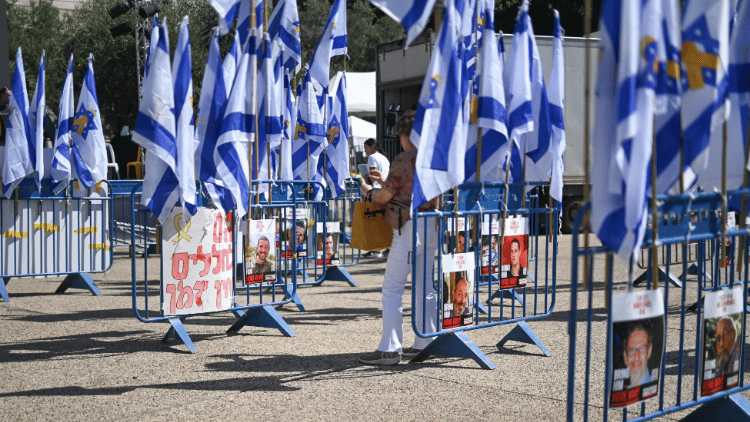 The “Hostage Square” in Tel Aviv. 