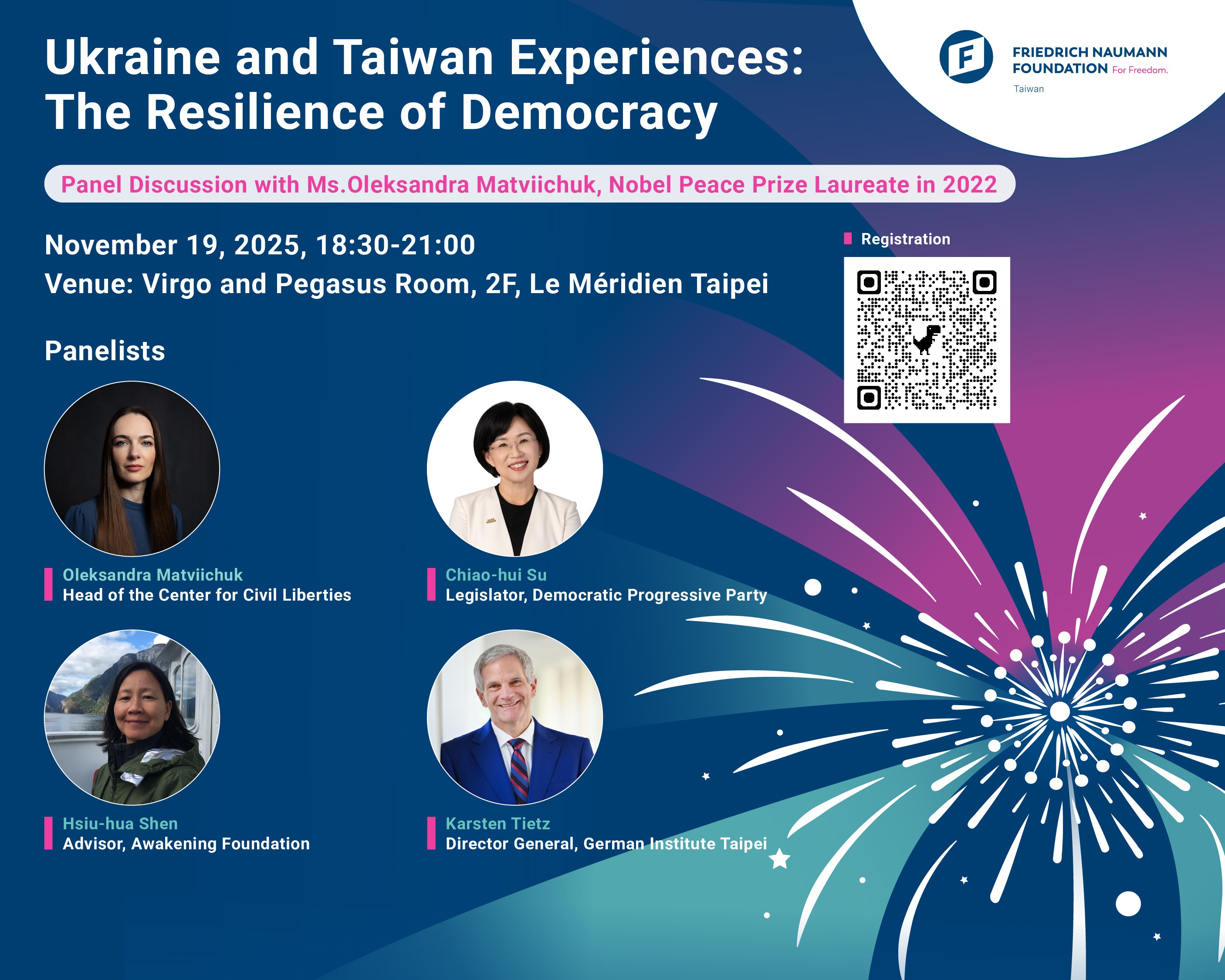 “Enhancing the Resilience of Democracy in Solidarity” with 2022 Nobel Peace Laureate Ms. Oleksandra Matviichuk 