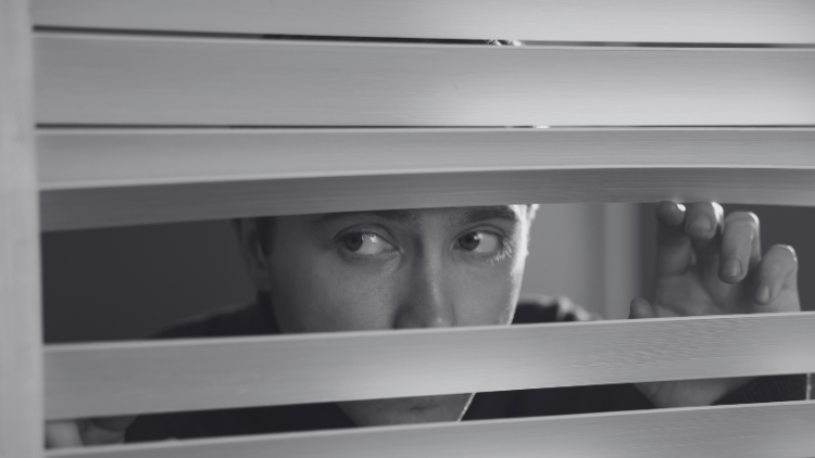 Peeking outside the window