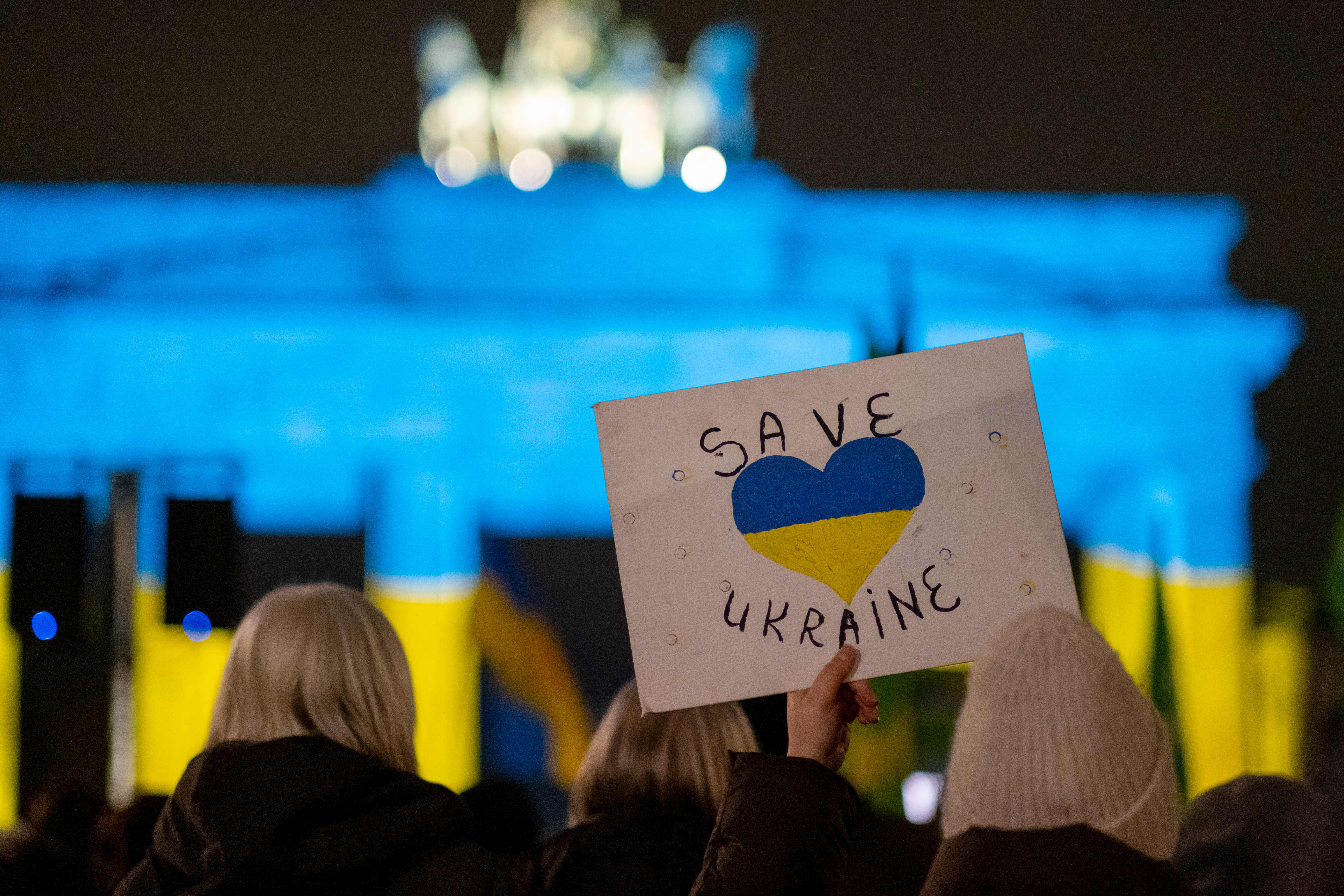 Demonstration Jahrestag Ukrainekrieg