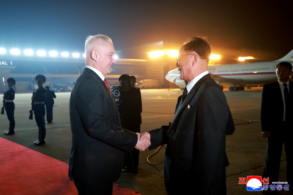 Russian Minister of Defence leaving North Korea