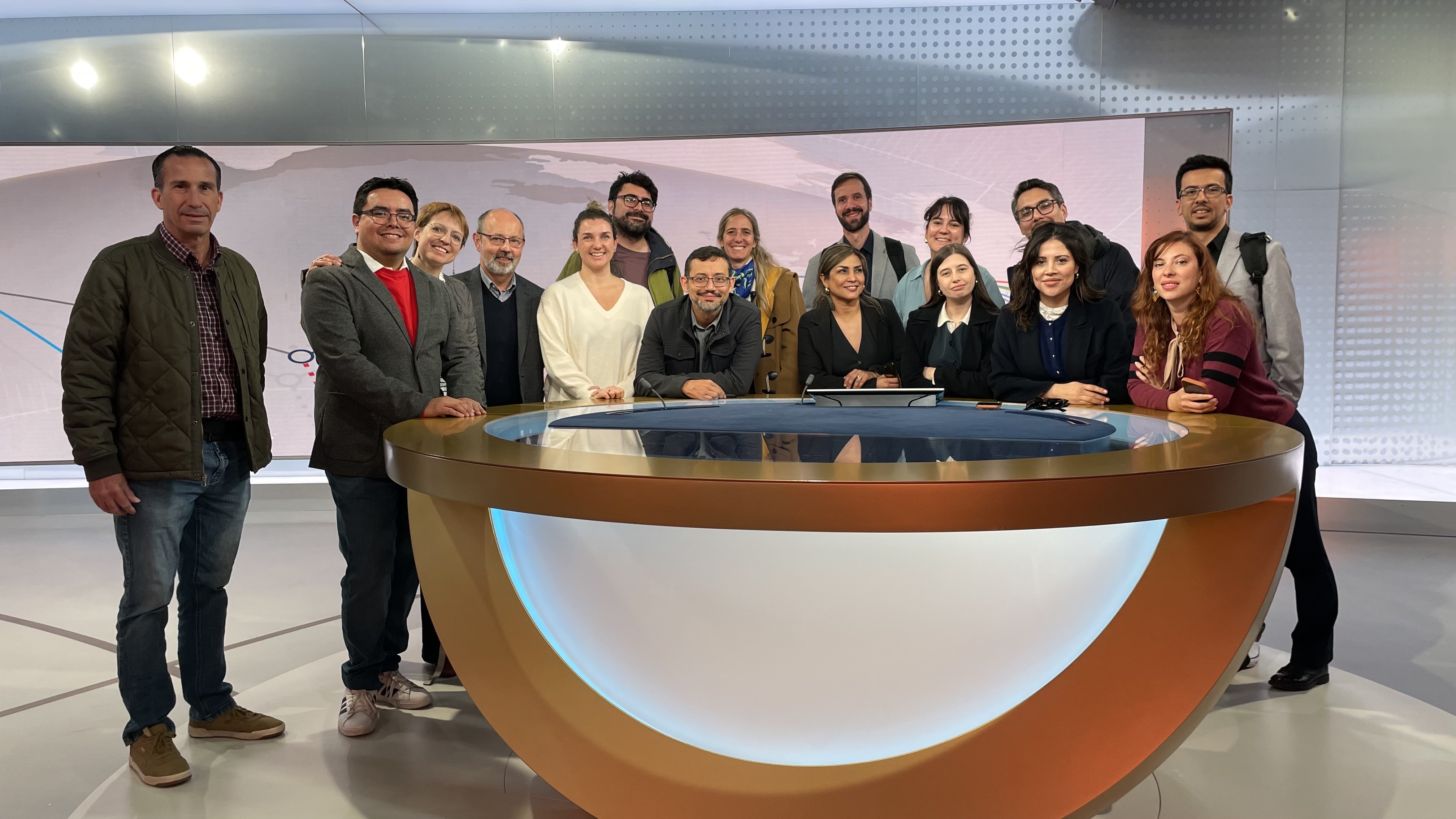 Latin American Journalists at Deutsche Welle TV studio