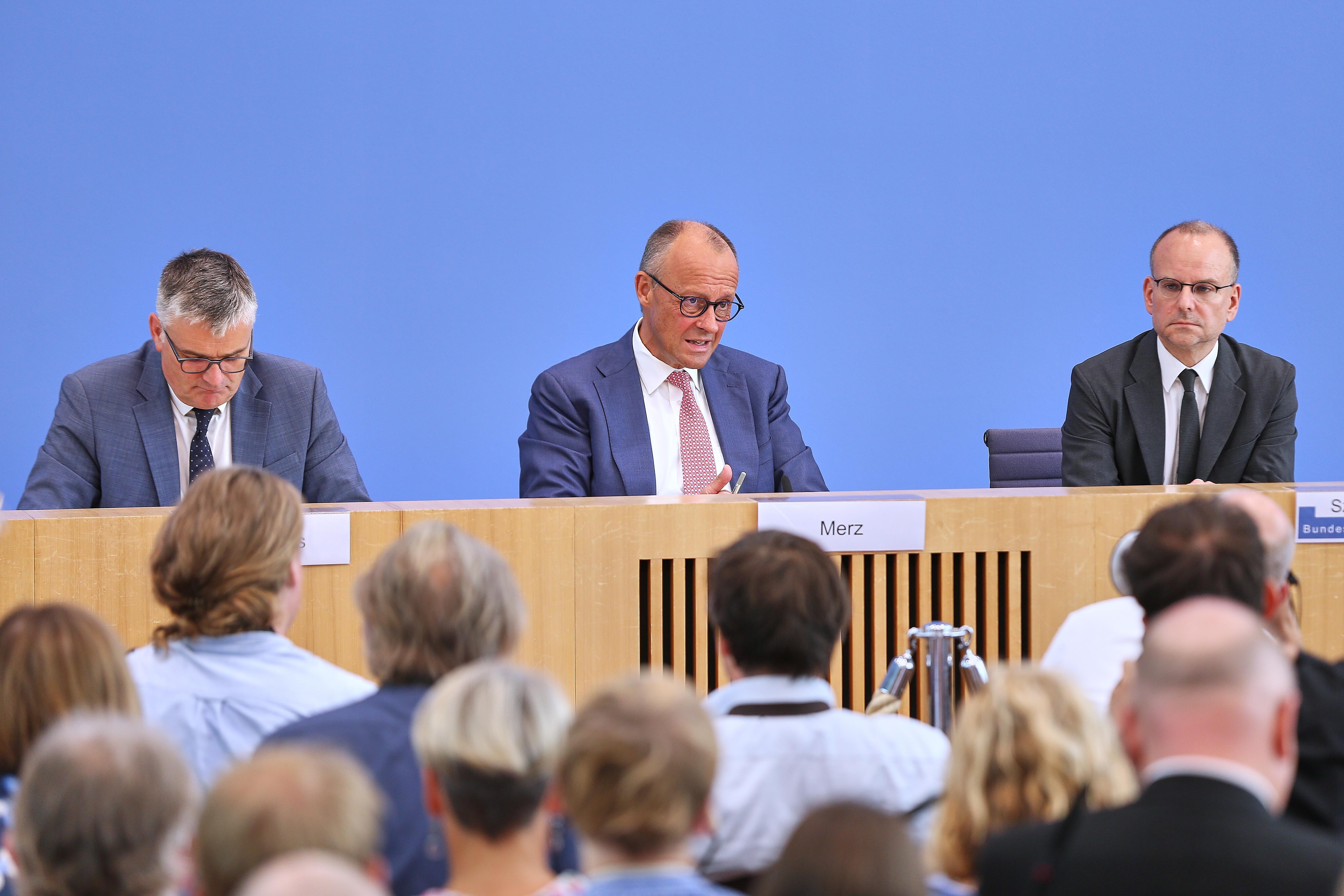 Friedrich Merz bei der Sommer-PK 2026