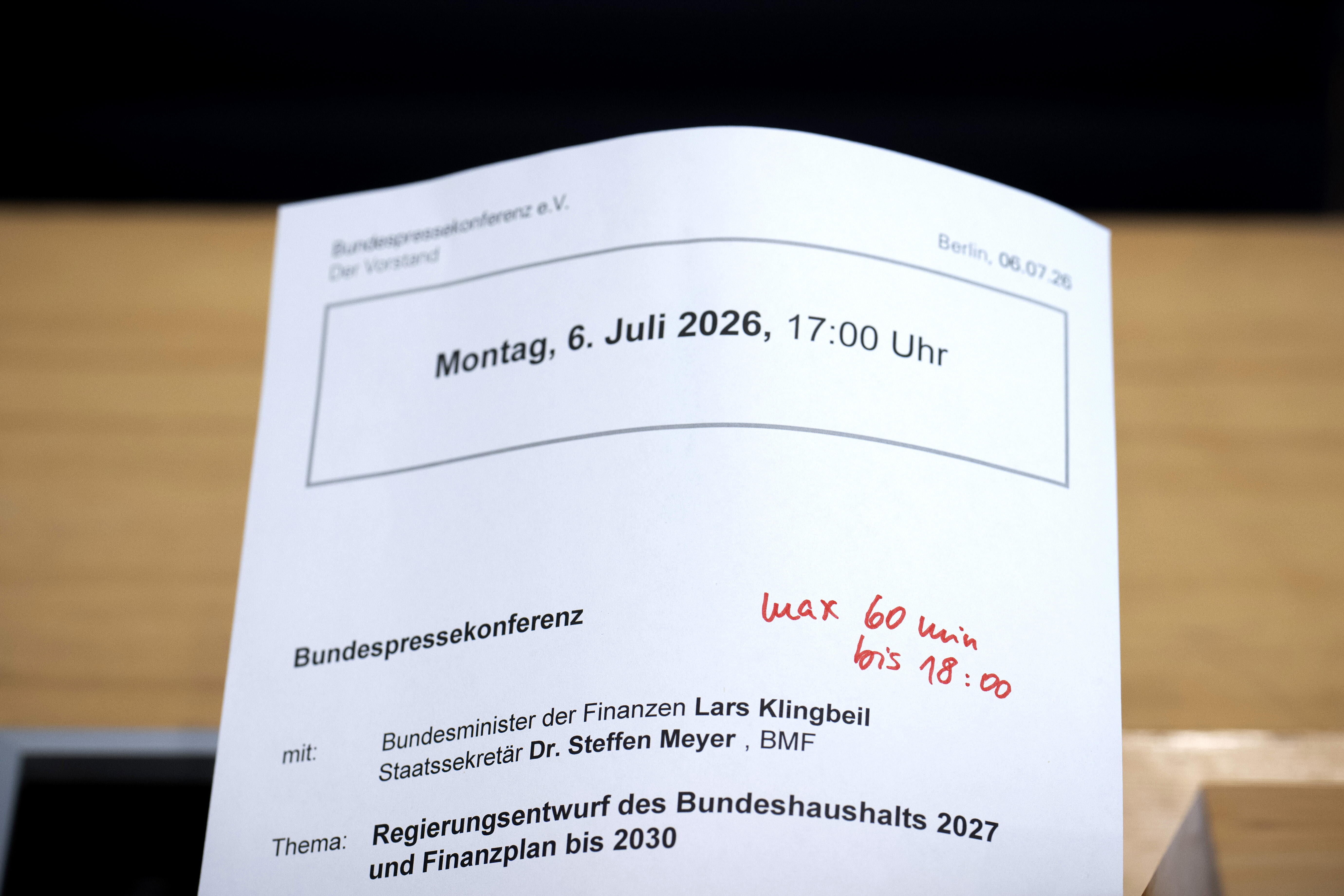 Bundespressekonferenz-Bundeshaushalt 2027