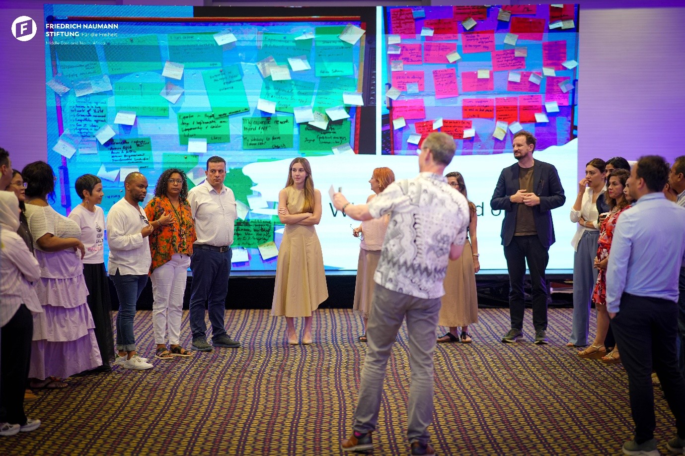 Participants coming from different nationalities and background exchanging their ideas and insight at The Power of Networks seminar @FNF Middle East and North Africa, July, 2026