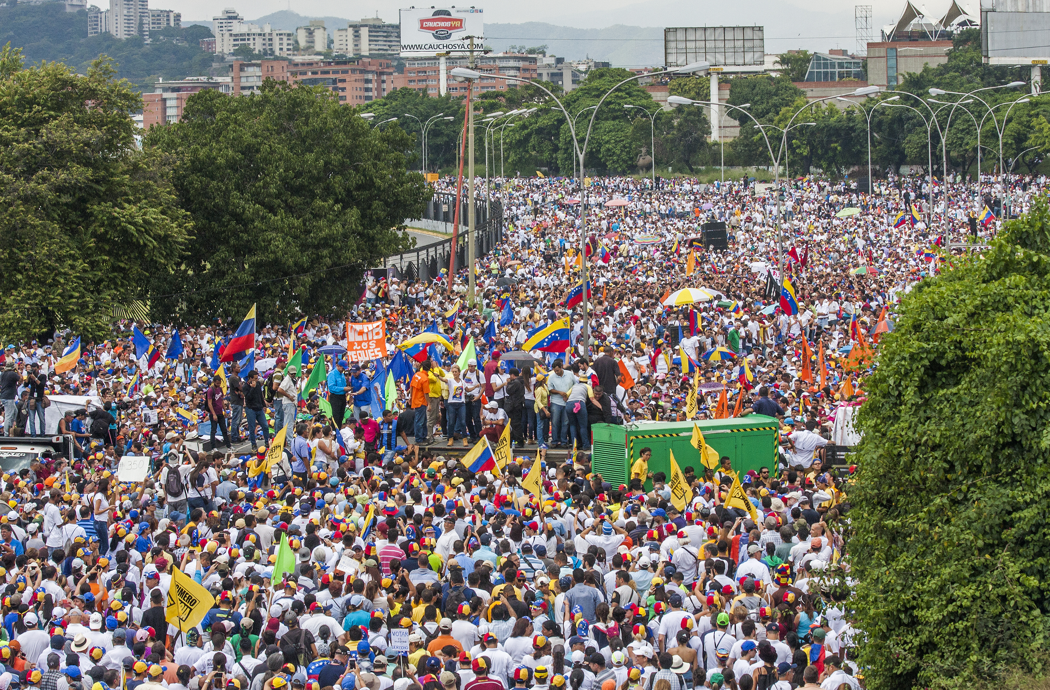 Demonstranten in Caracas, Venezuela