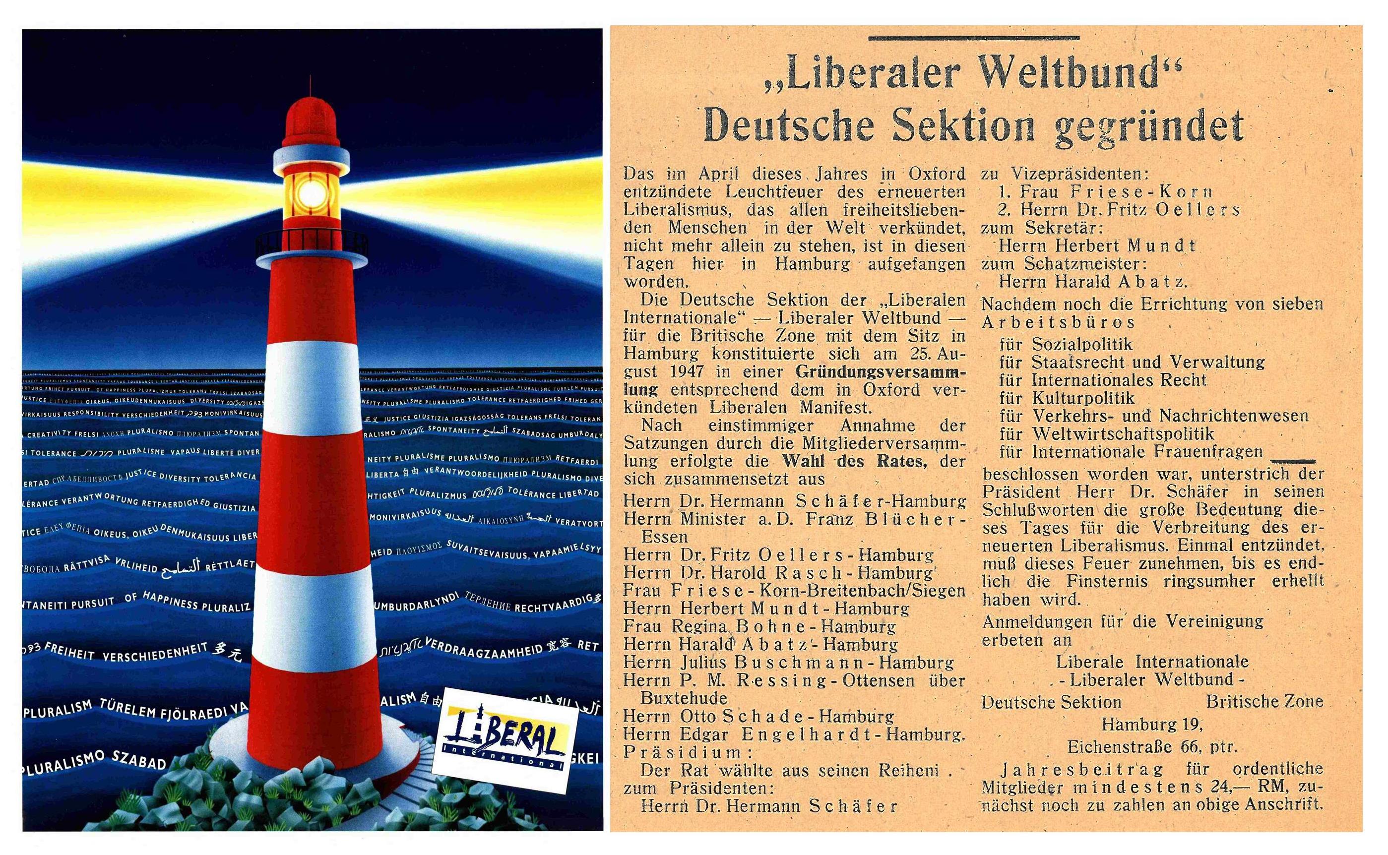 Gründung der Deutschen Sektion der Liberal International