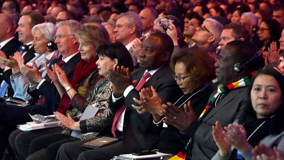 Cyril Ramaphosa während der Eröffnung des Weltwirtschaftsforums in Davos
