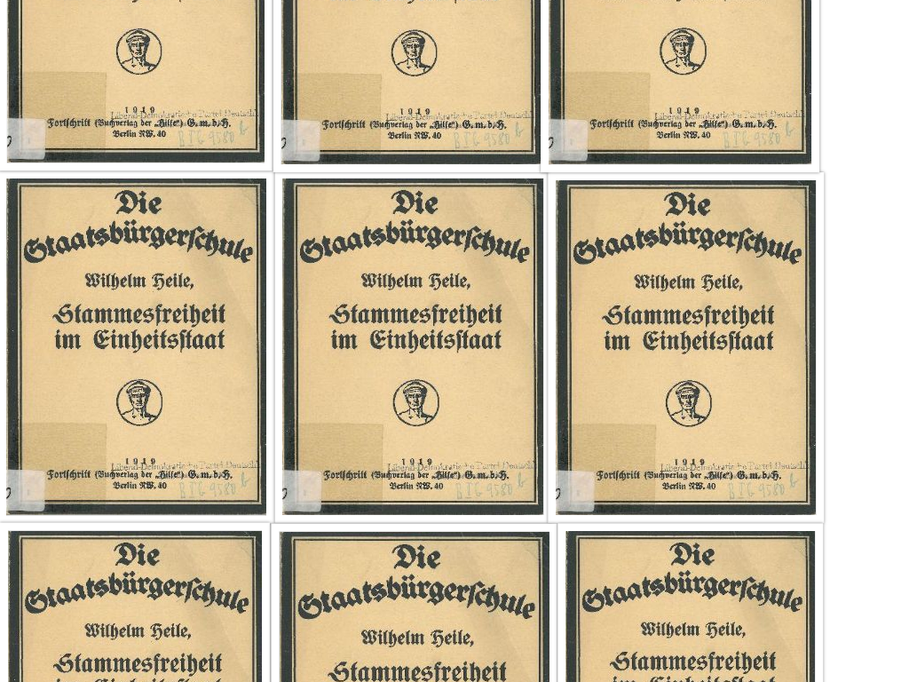 Staatsbürgerschule Deckblatt