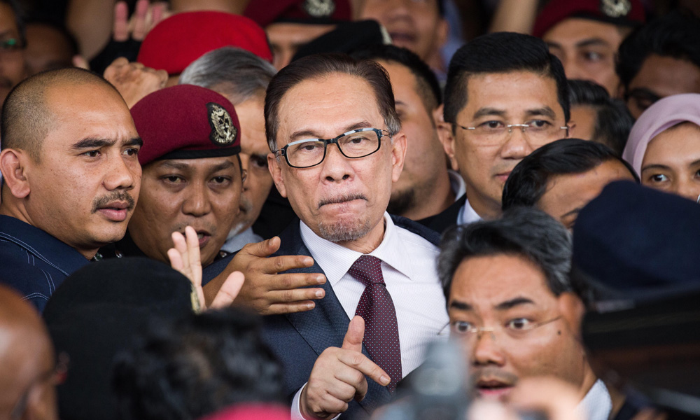 Anwar Ibrahim nach seiner Freilassung.