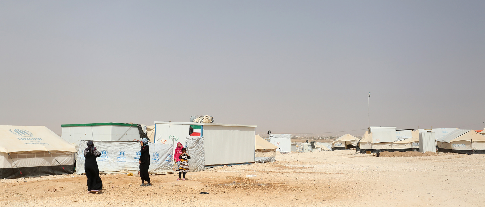 Syrische Flüchtlinge in einem Flüchtlingslager in Jordanien.